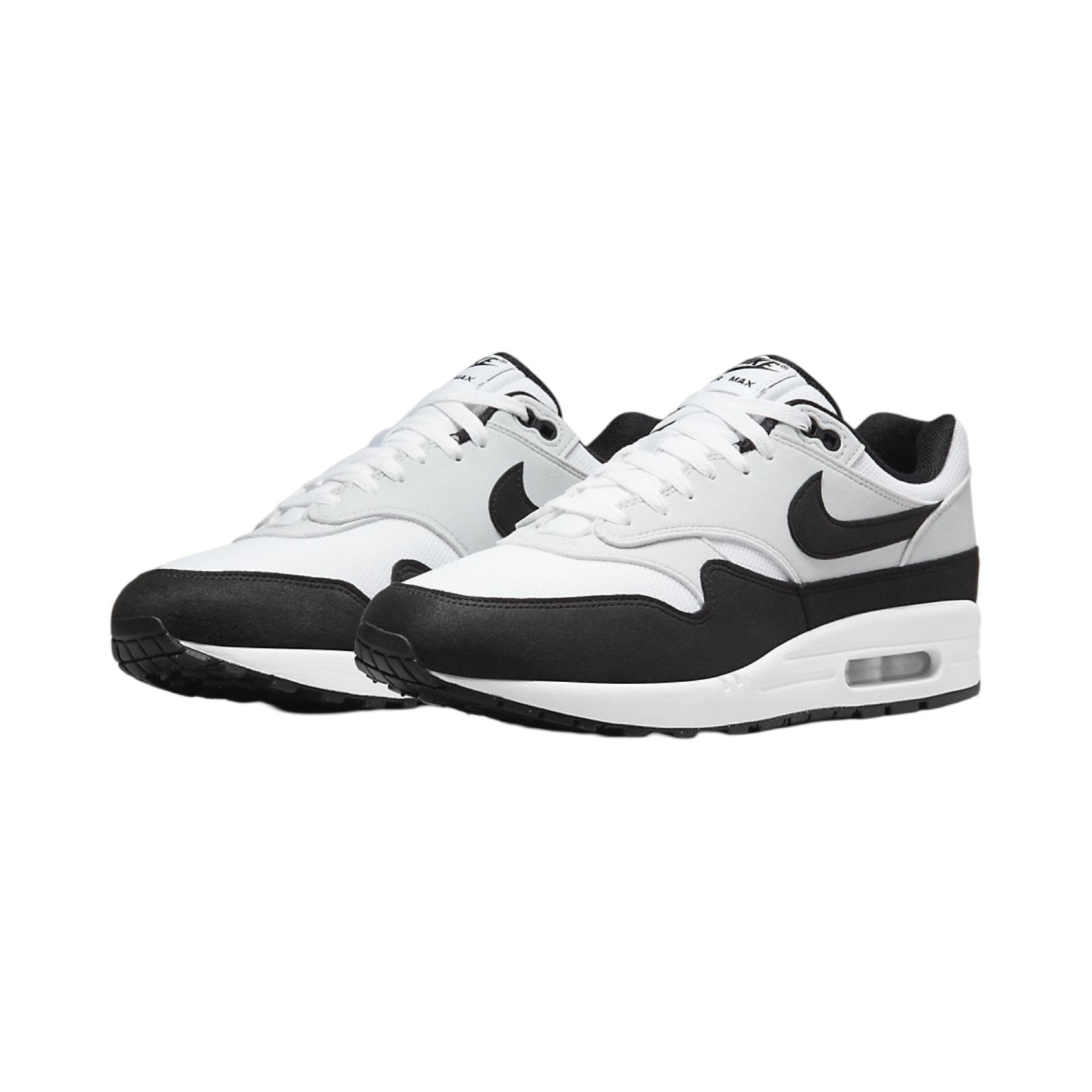 Nike Air Max 1 Men's Running Shoes - White/Black - Lightweight Cushioned Sneakers for Jogging, Gym & Casual Wear