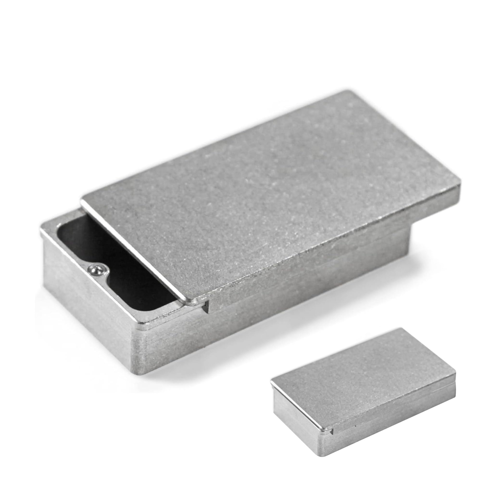 Premium Titanium EDC Storage Box - Compact Metal Organizer for Camping, Hiking & Everyday Carry (Silver) | Perfect for Small Items, Survival Gear & Backpack Essentials