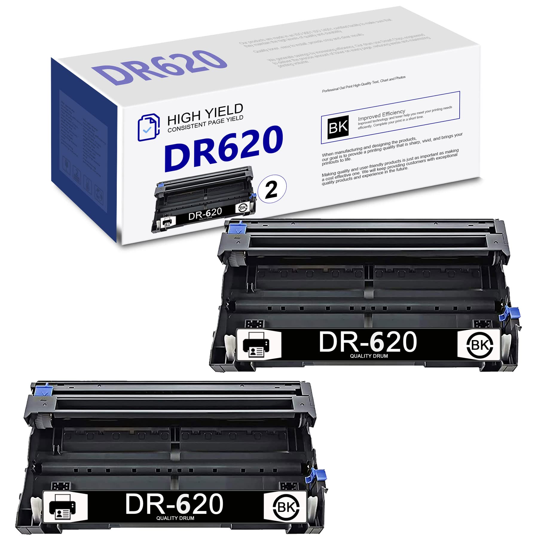 Brother DR620 Drum Unit Replacement (2-Pack) - for MFC Printers - Home & Office Use