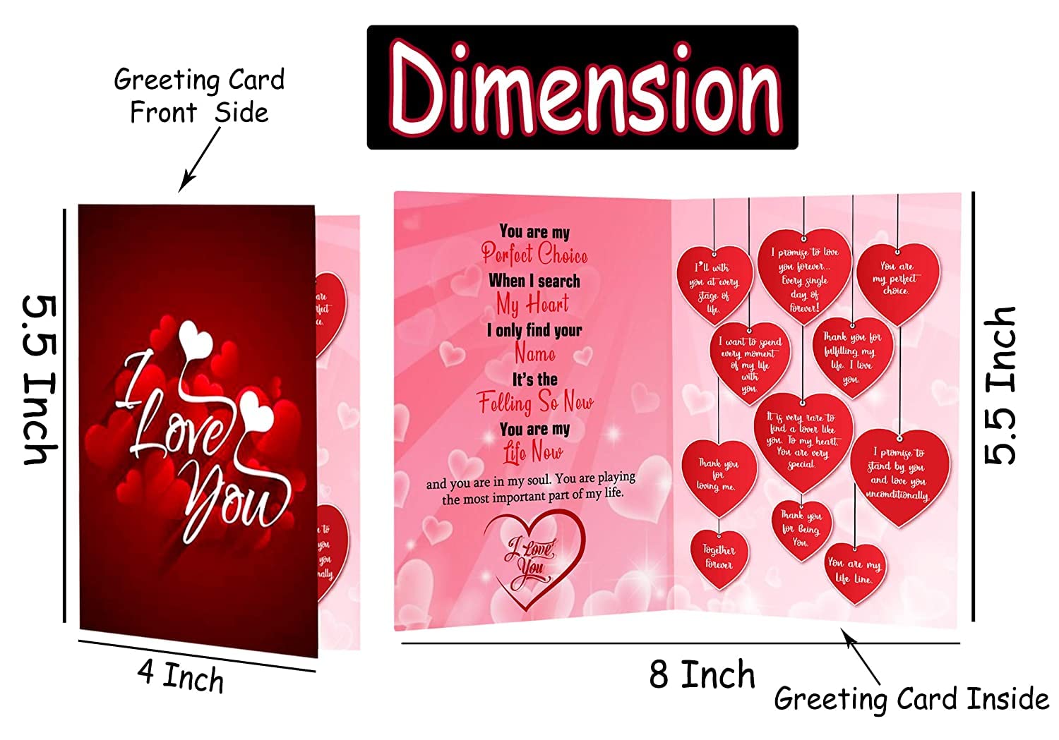 Romantic Valentine's Day Gift for Wife, Girlfriend or Fiancee - Pink Teddy Bear, Red Rose & Love Card Set | Unique Couples Gift for Teddy Day, Rose Day & Proposal Day | Perfect Anniversary, Birthday & Love Celebration Present