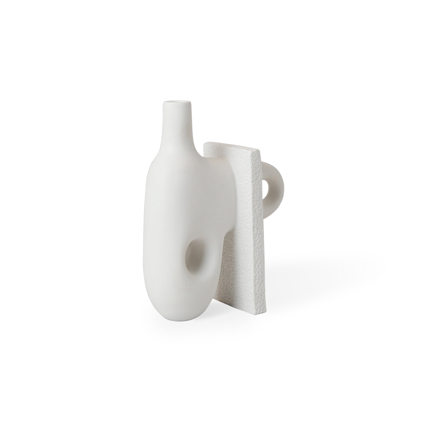 Elegant Paradox Small Vase - Modern Ceramic Home Decor for Flowers, Centerpiece & Tabletop Display - Perfect for Living Room, Bedroom & Wedding Decorations