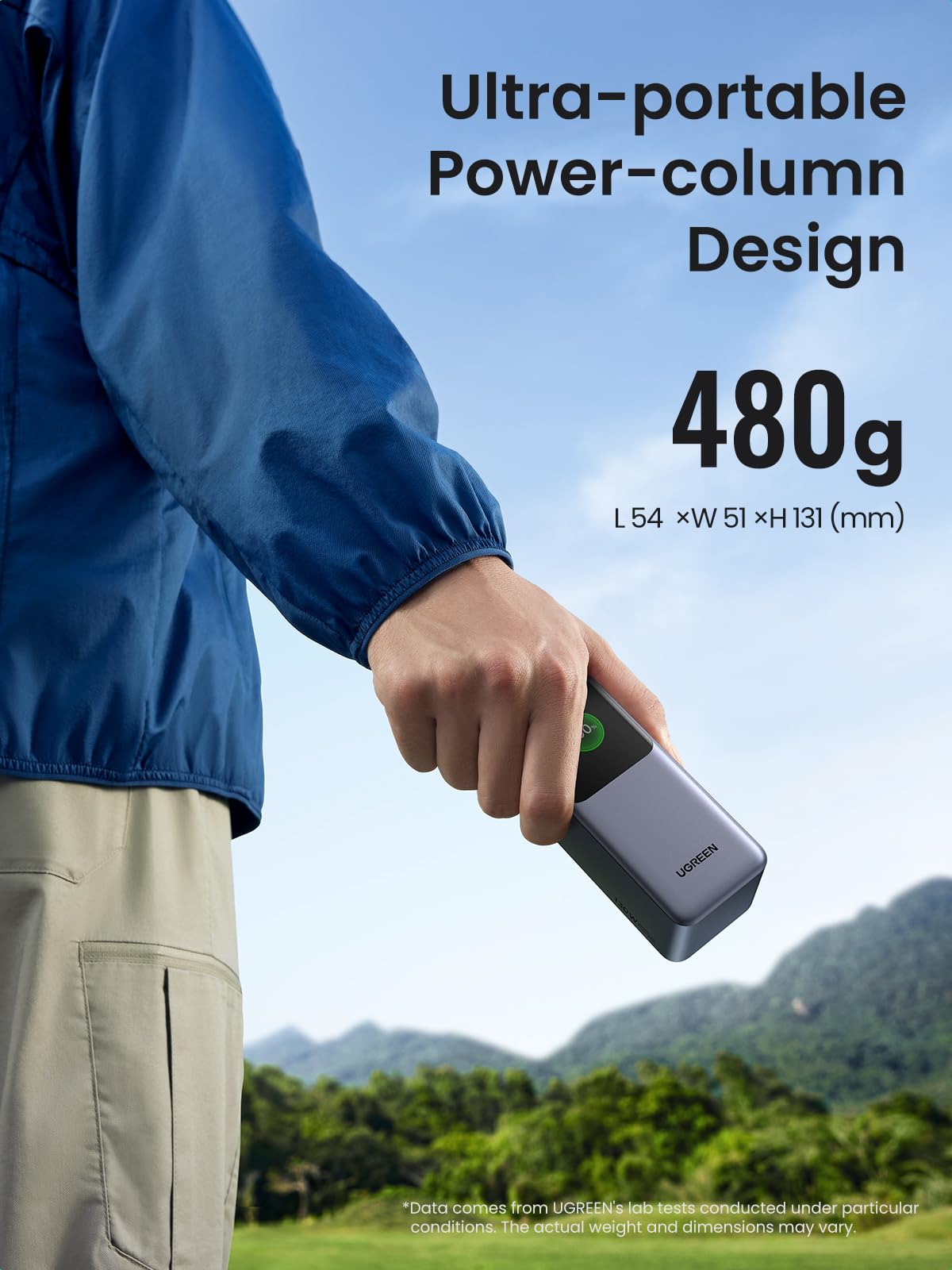 UGREEN Nexode 20000mAh 130W PD Fast Charging Power Bank with Smart Digital Display - Perfect for Travel, Camping & Charging Laptops/Phones On-The-Go