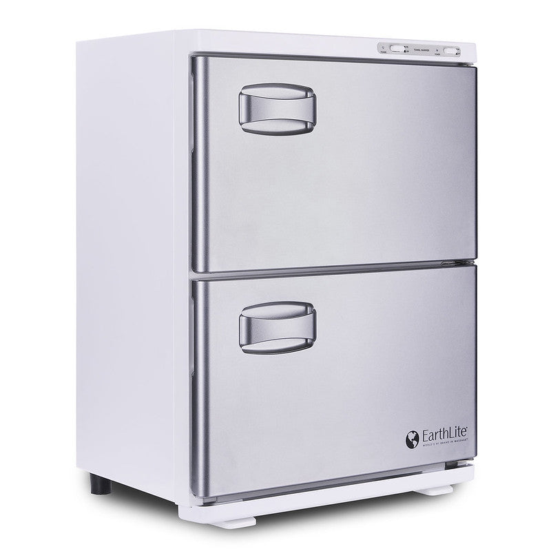 Earthlite Large UV Hot Towel Cabinet - White | Professional Salon & Spa Equipment for Sanitized Towels | Perfect for Massage Therapy, Facial Treatments & Spa Services