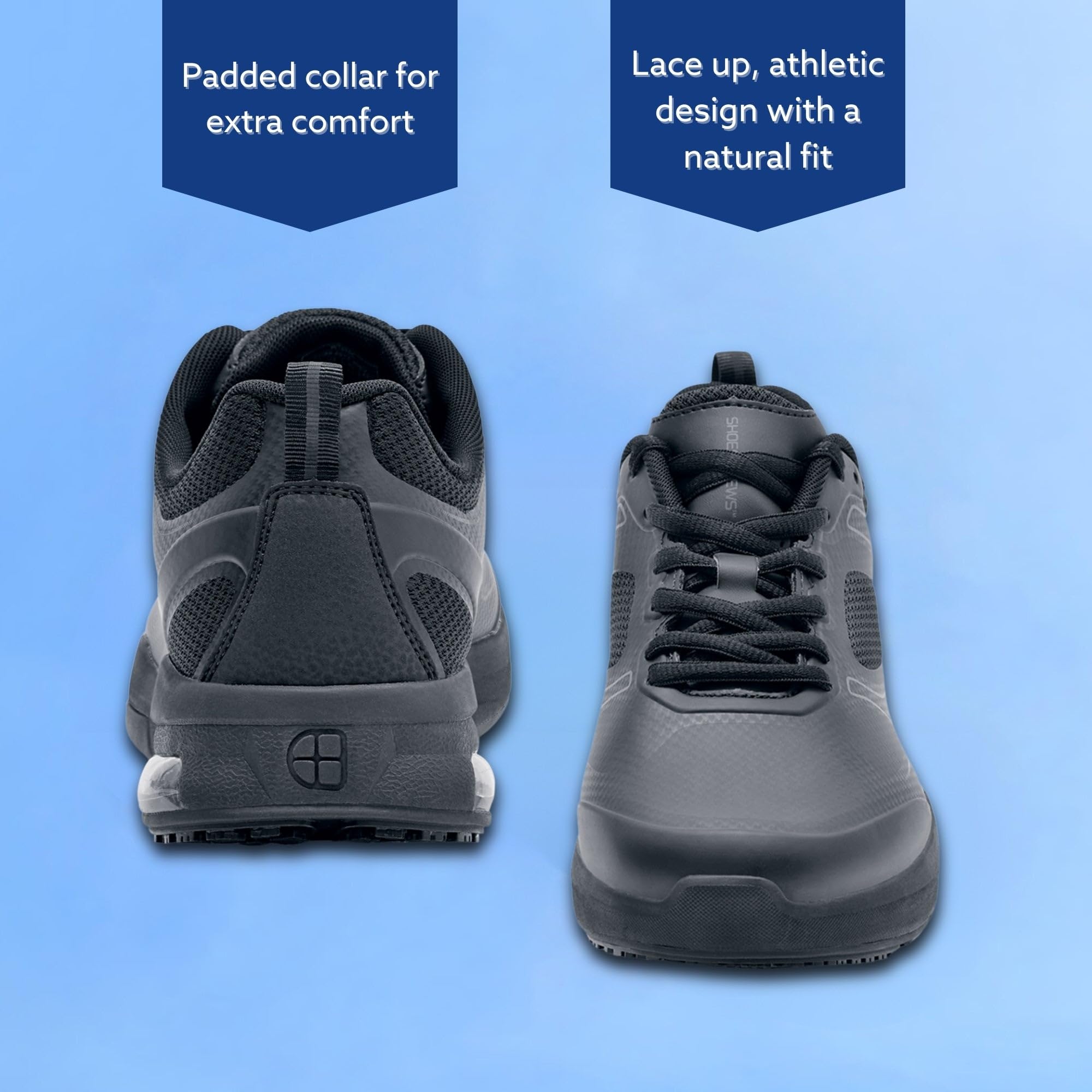 Slip-Resistant & Waterproof Women's Work Shoes - Shoes for Crews Revolution II in Black | Medium & Wide Sizes Available | Ideal for Restaurant, Healthcare & Hospitality Professionals