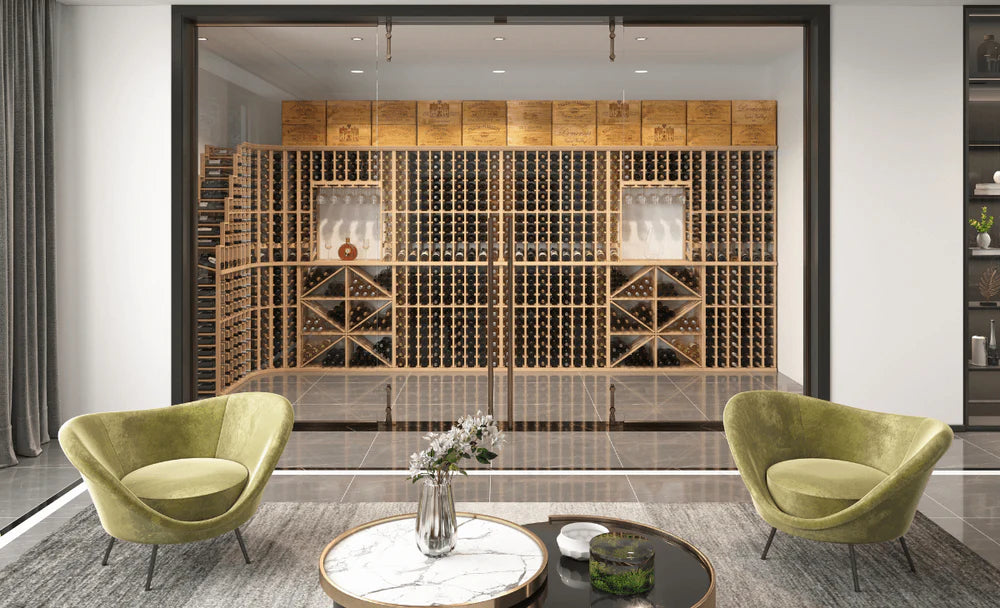 95 Bottle Cascade Left - Elite Wine Rack Kit 85