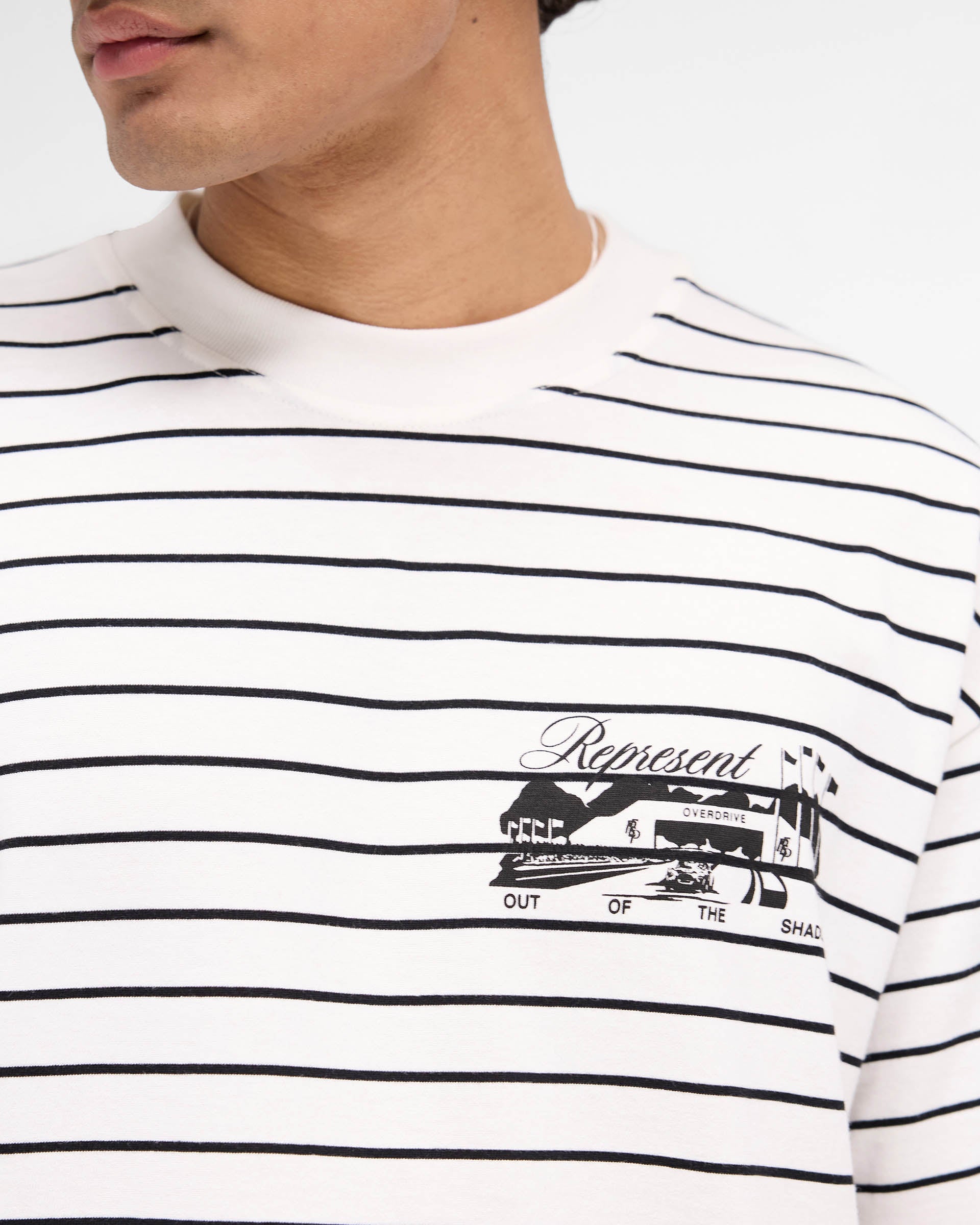 Raceway T-Shirt with Stripe Design - Comfortable & Stylish Men's Casual Tee for Racing Fans & Everyday Wear