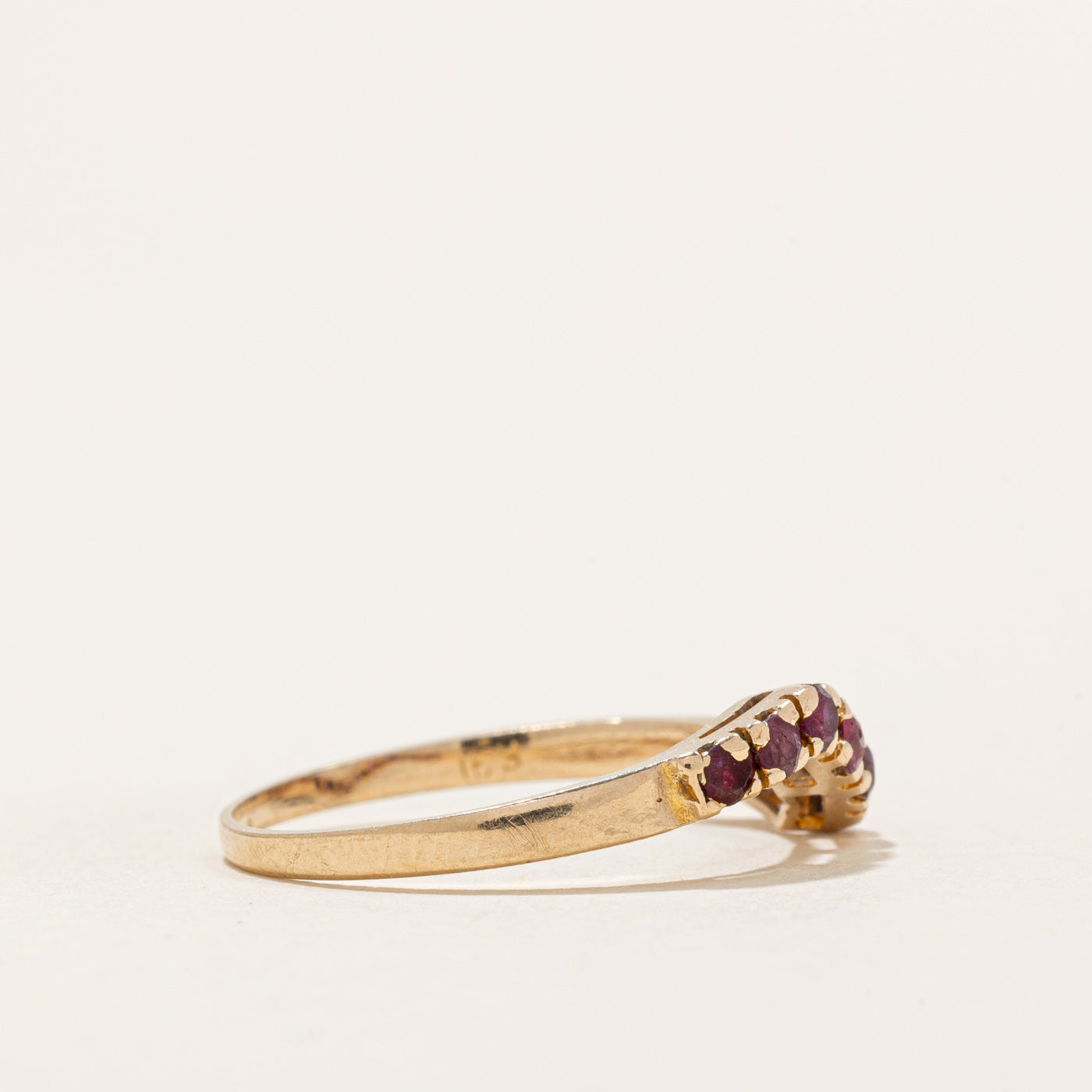 Ruby Zig Zag Ring | 0.13ctw Genuine Gemstone | Size 7.25 | Elegant Stackable Ring for Women | Perfect for Everyday Wear, Date Nights & Special Occasions