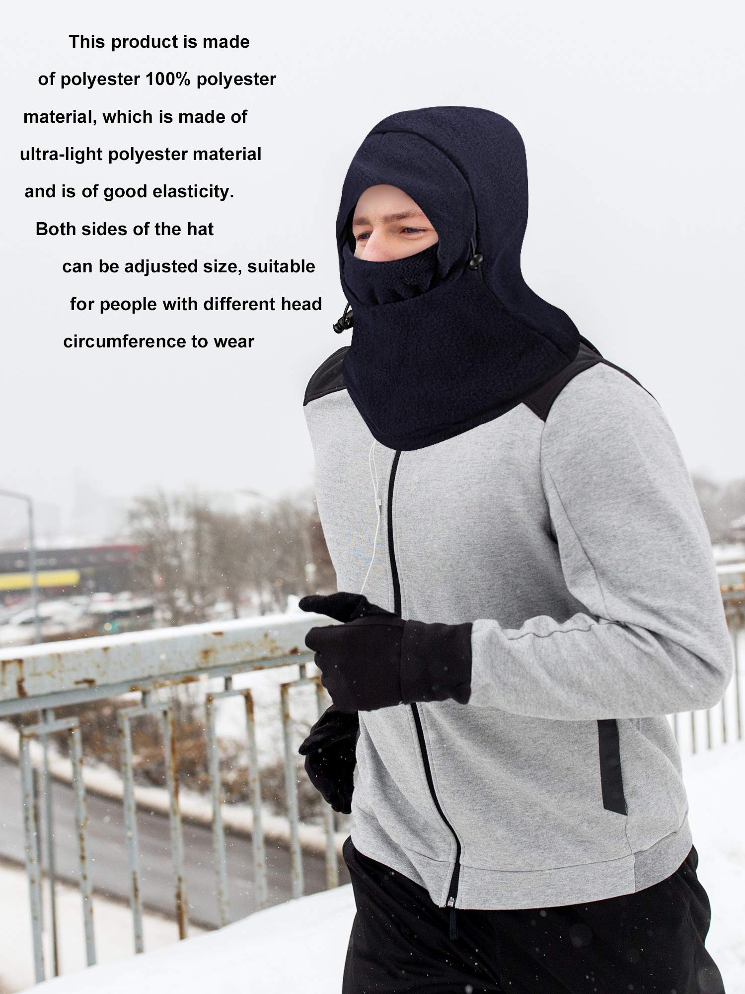 Frienda 4 Pack Balaclava Ski Mask - Windproof Fleece Face Cover for Men & Women - Adjustable Winter Face Mask for Skiing, Snowboarding, Motorcycling & Outdoor Activities
