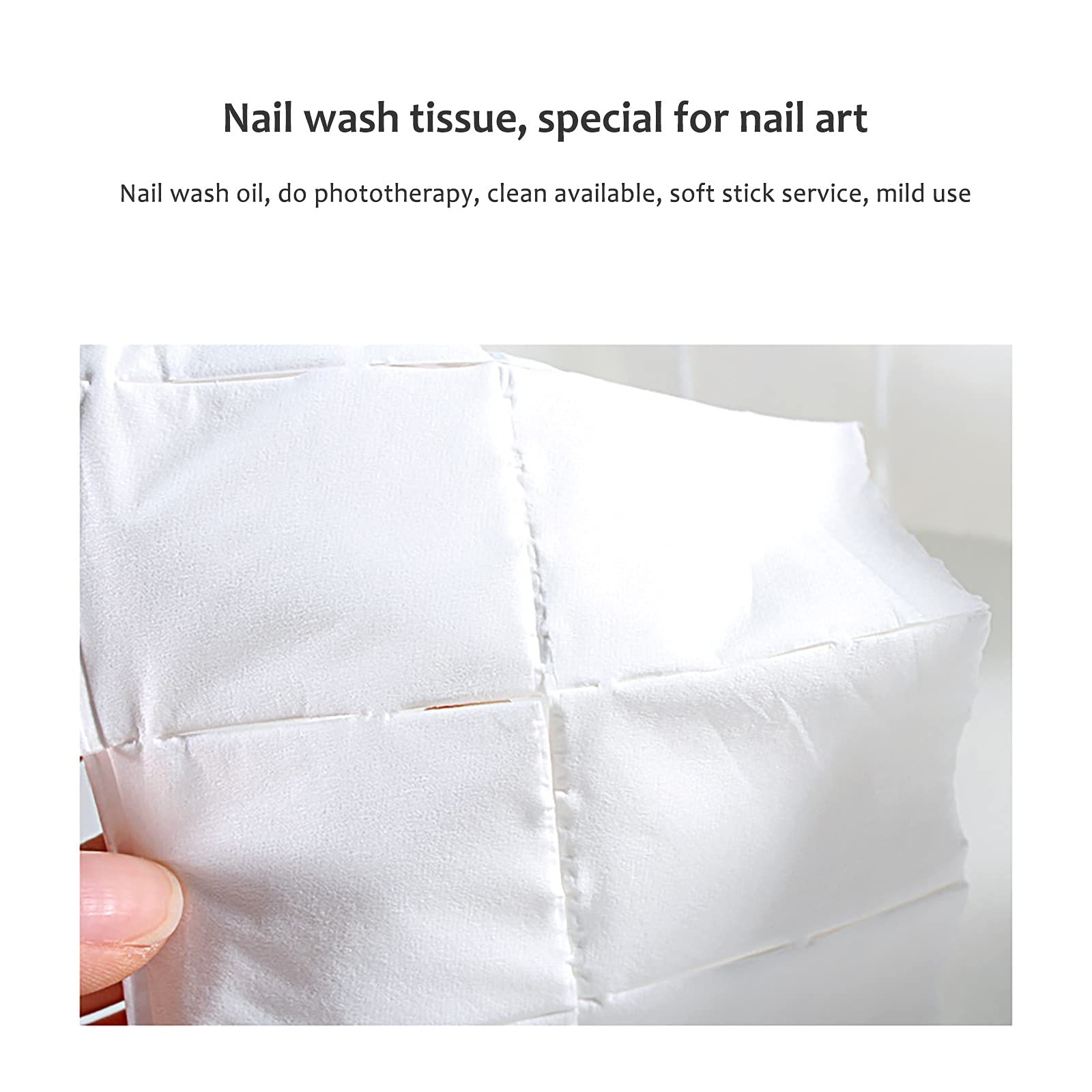 500-Pack Lint-Free Cellulose Nail Polish Remover Wipes - Gentle Gel, Acrylic & False Nails Remover Pads - Ideal for Salon, Home Manicures & Nail Art Maintenance