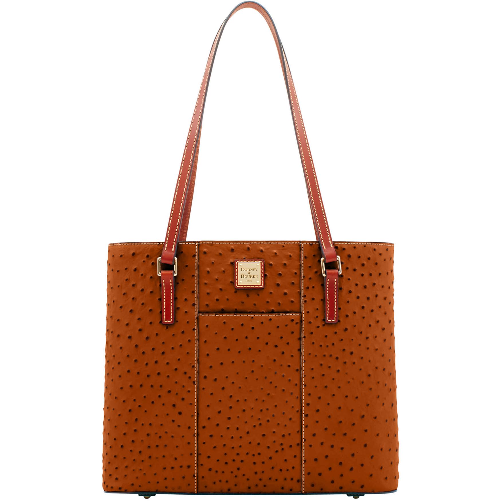 Dooney & Bourke Lexington Tote Bag - Genuine Ostrich Embossed Leather Handbag in Tan for Women | Perfect for Work, Travel & Everyday Use