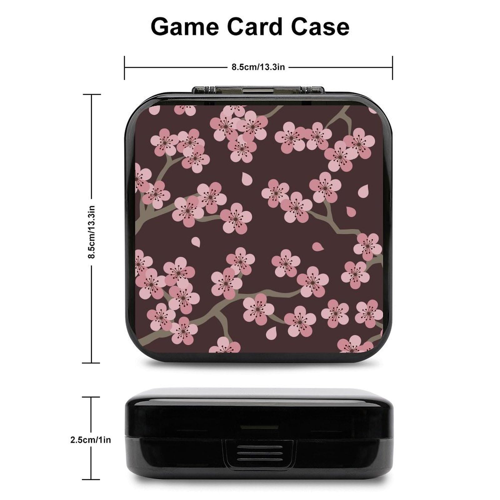 Cherry Blossoms 24-Slot Funny Game Card Case - Durable Card Storage Box & Holder for Organizing MTG, Pokemon, and Yugioh Cards - Perfect for Gamers and Collectors