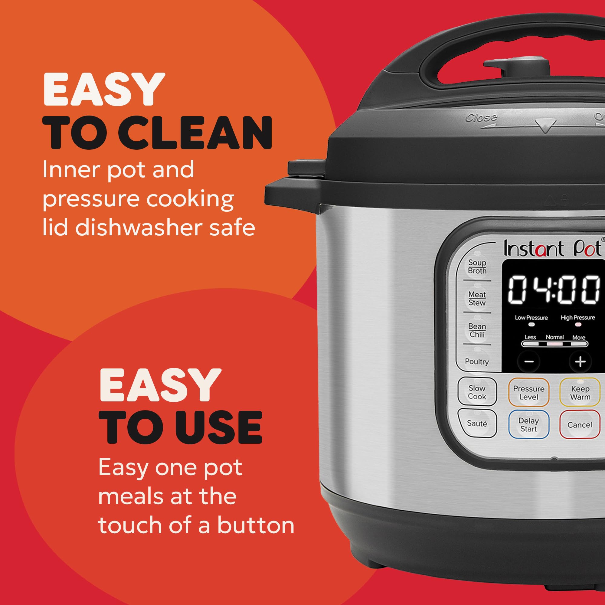 Instant Pot Duo 7-in-1 Electric Pressure Cooker 5.7L/6Qt - Multi-Functional Kitchen Appliance for Fast Cooking, Slow Cooking, Rice, Yogurt, Steaming & Sautéing | Stainless Steel Inner Pot | Dishwasher Safe | Perfect for Meal Prep, Family Dinners & Healthy Eating