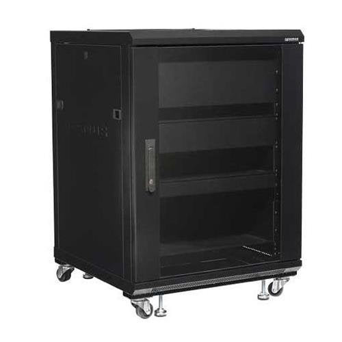 SANUS 15U 34-Inch Tall AV Component Rack for Home Theater Equipment - Perfect for Organizing TV, Speakers & Media Devices in Living Room or Home Theater Setup