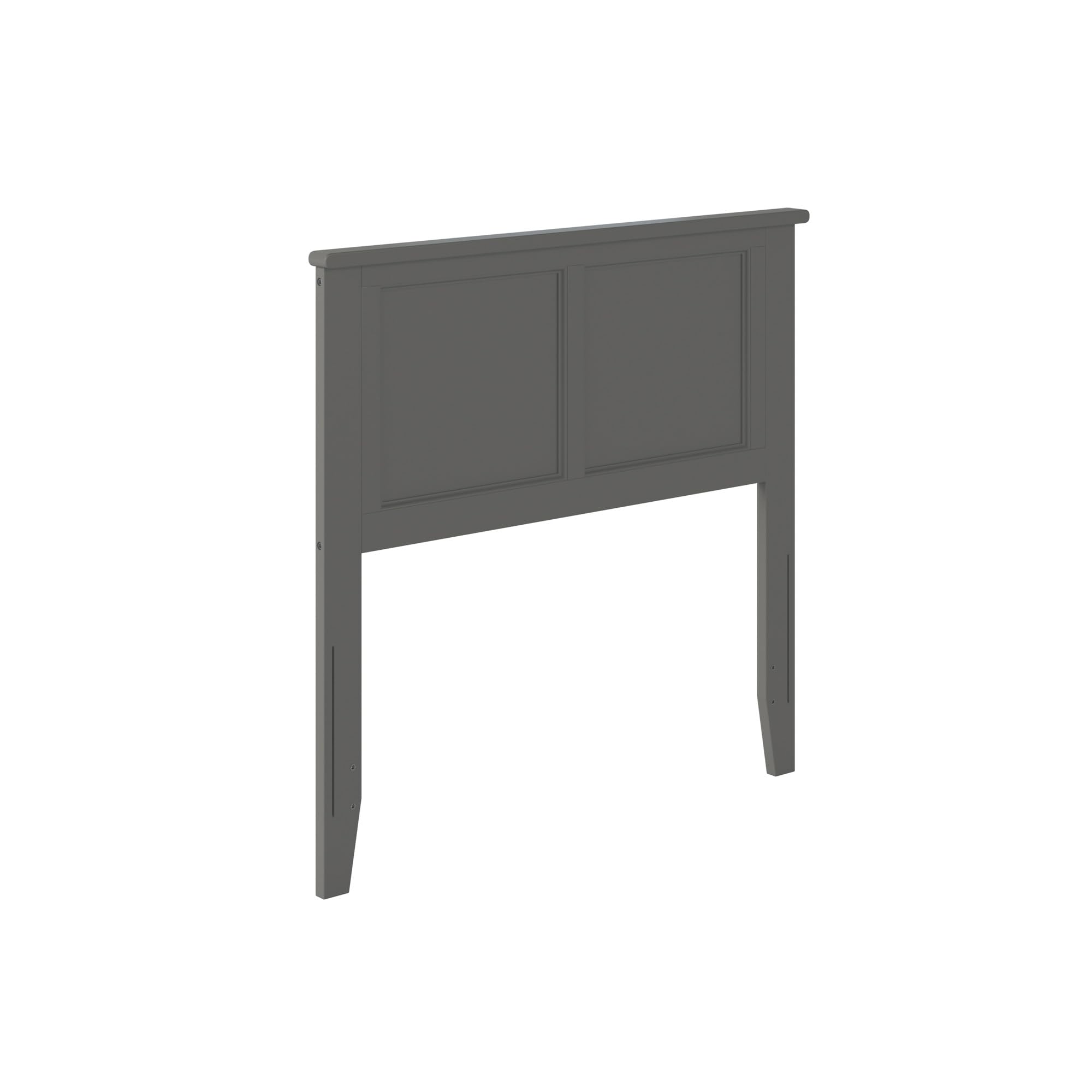 AFI Madison Twin Solid Wood Panel Headboard with USB Charging Ports - Grey Wooden Bed Frame Headboard for Bedroom, Guest Room & Dorm Decor