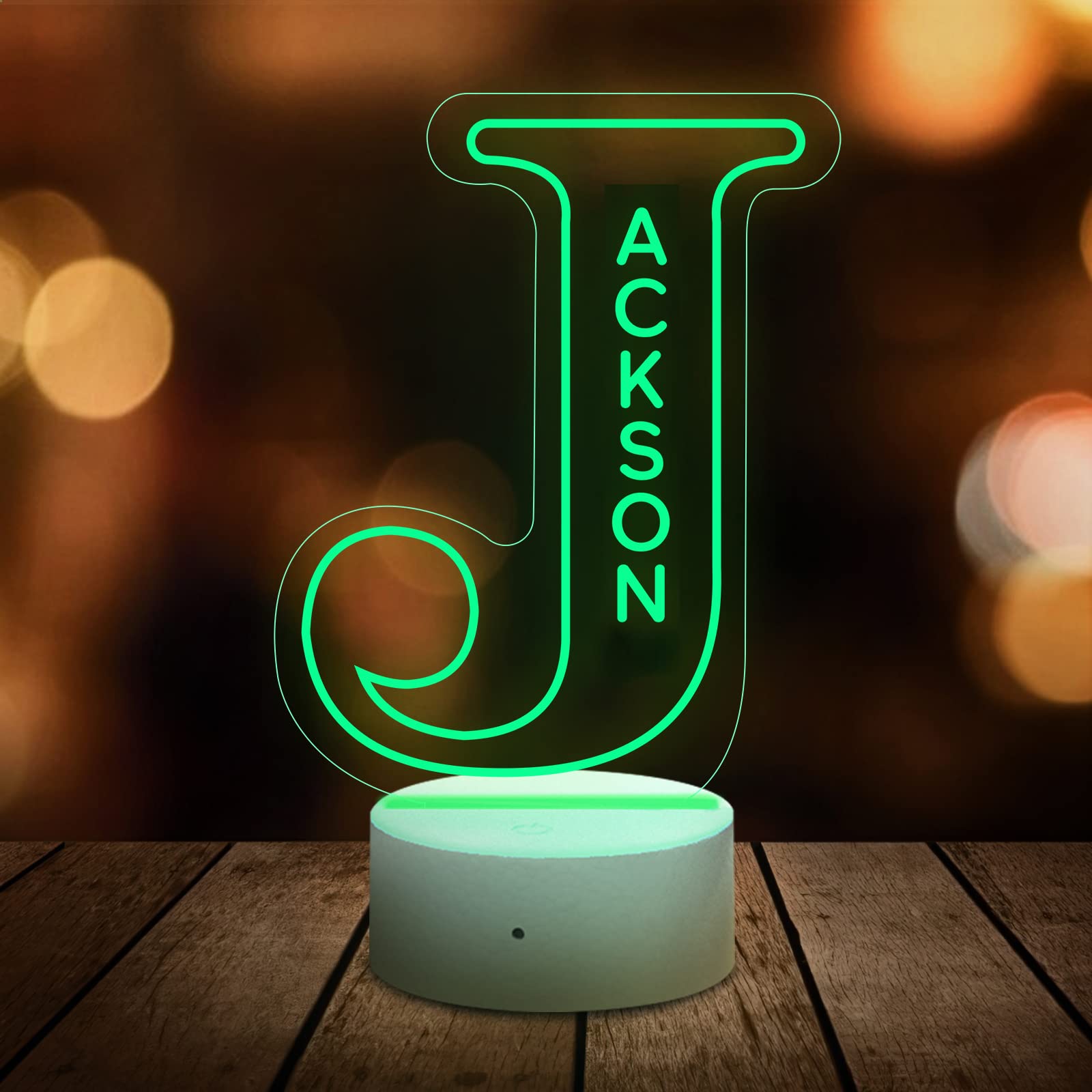 Custom LED Neon Name Night Light - 7 Color Changing Personalized Engraved Letter Lamp for Desk, Table, Bedside Decor | Perfect Gift for Kids, Girlfriend, Boyfriend, Mom | Birthday, Christmas, Wedding Present | Ideal for Bedroom, Living Room, Nursery & Home Office Lighting