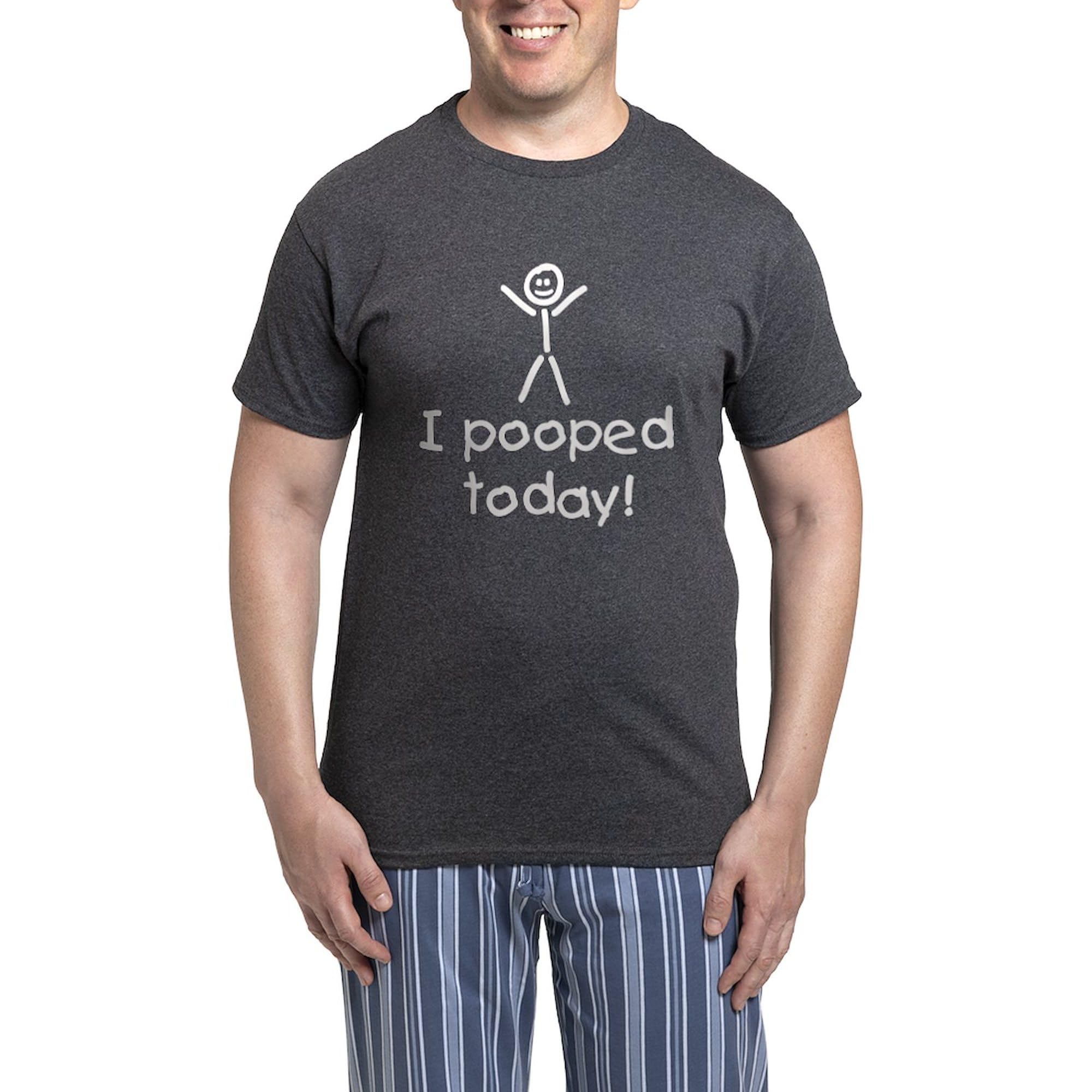 Funny Men's Charcoal Pajamas - 'I Pooped Today' Novelty Sleepwear | Comfortable Lounge Pants for Relaxing at Home, Gag Gift for Husband or Boyfriend