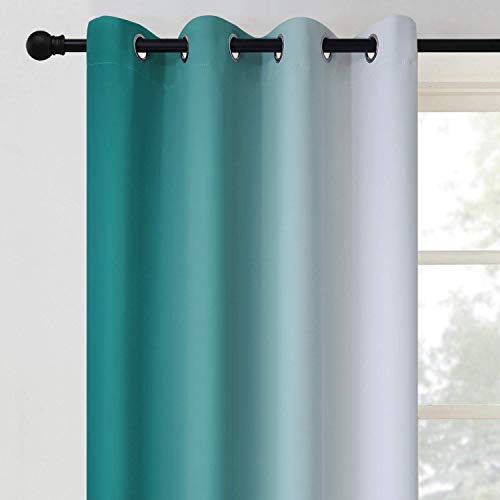 Teal to Greyish White