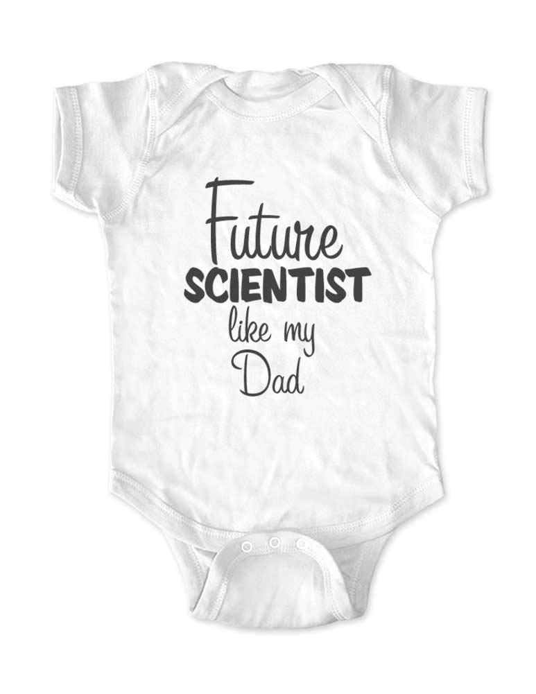 Adorable Future Scientist Like My Dad Baby Bodysuit - Perfect Pregnancy Announcement & Newborn Gift for Science-Loving Parents | Ideal for Gender Reveals, Baby Showers & First Birthday Photos