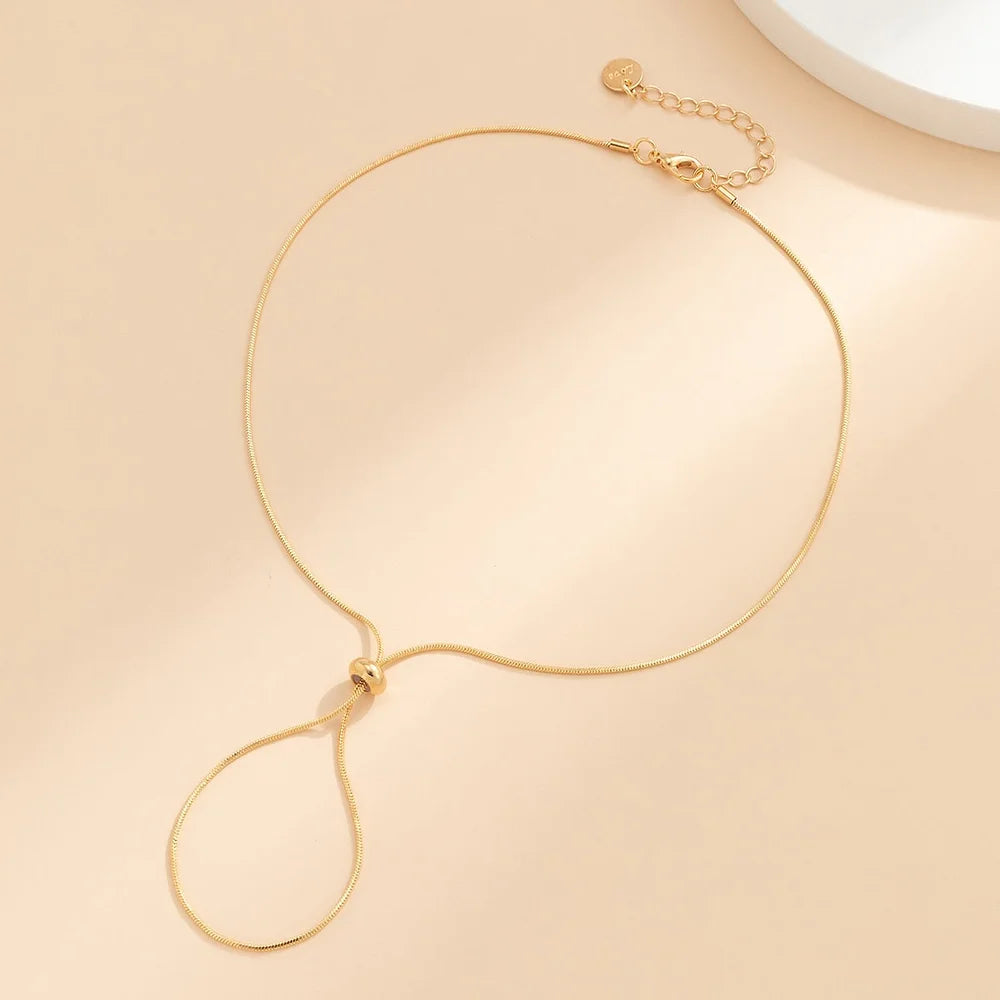 Elegant Slider Knot Anklet & Bracelet Set - Adjustable Chain Ankle Bracelet for Women | D0149 | Perfect for Beach, Boho Style & Everyday Wear