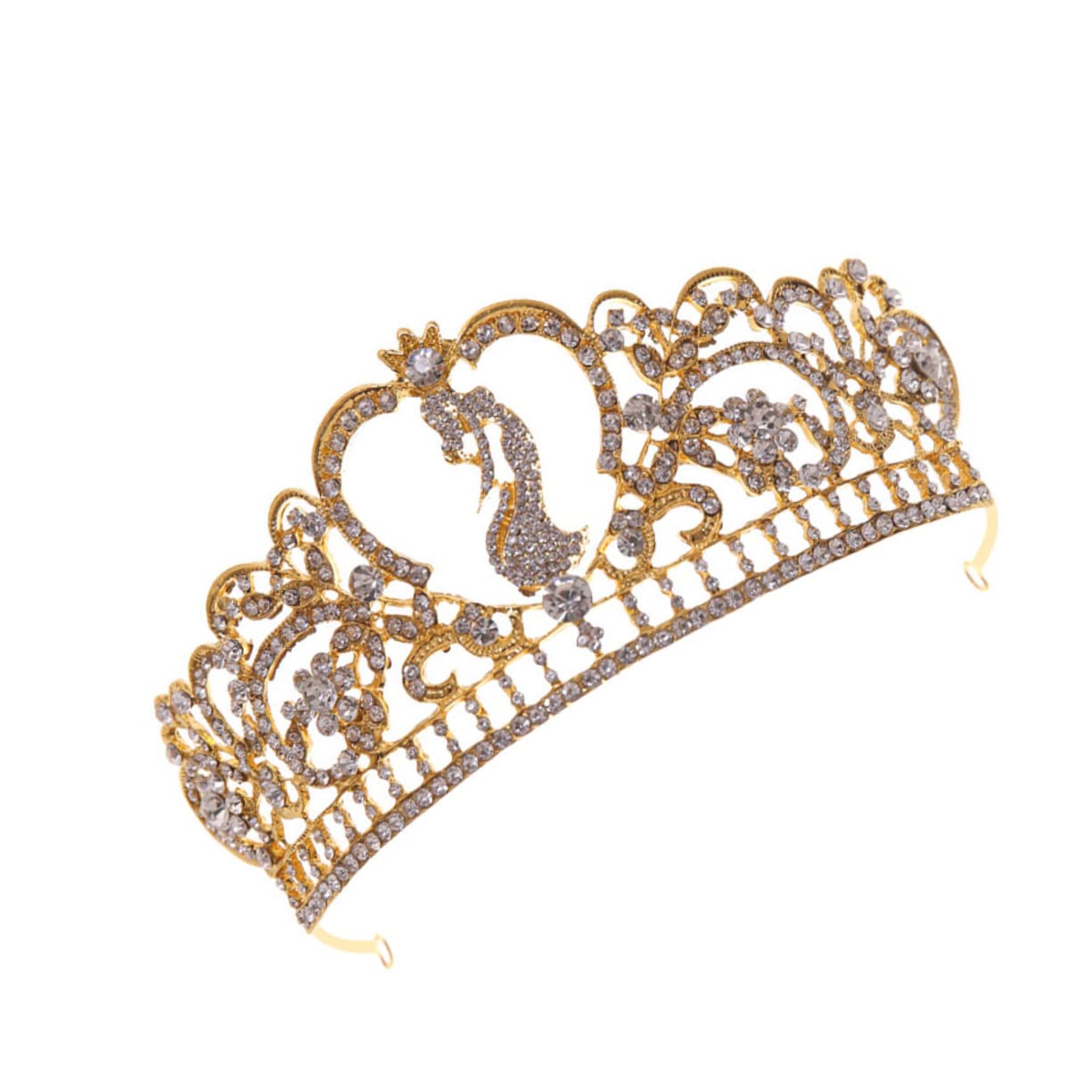 Exquisite Rhinestone Bridal Tiara - FRCOLOR Wedding Crown Headdress for Bride, Princess Crystal Hair Accessory | Perfect for Weddings, Prom, Pageants & Special Occasions