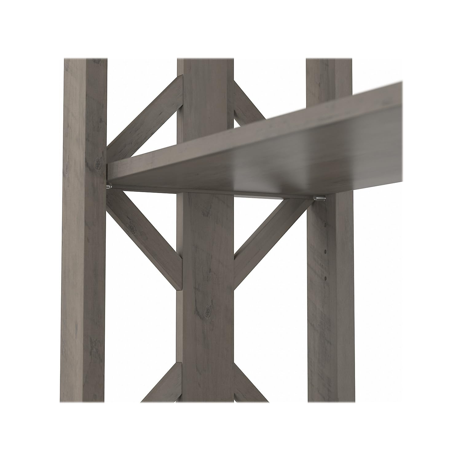 Bush Furniture Homestead Console Table with Shelves - Driftwood Gray Finish - Entryway, Living Room, or Hallway Storage Solution