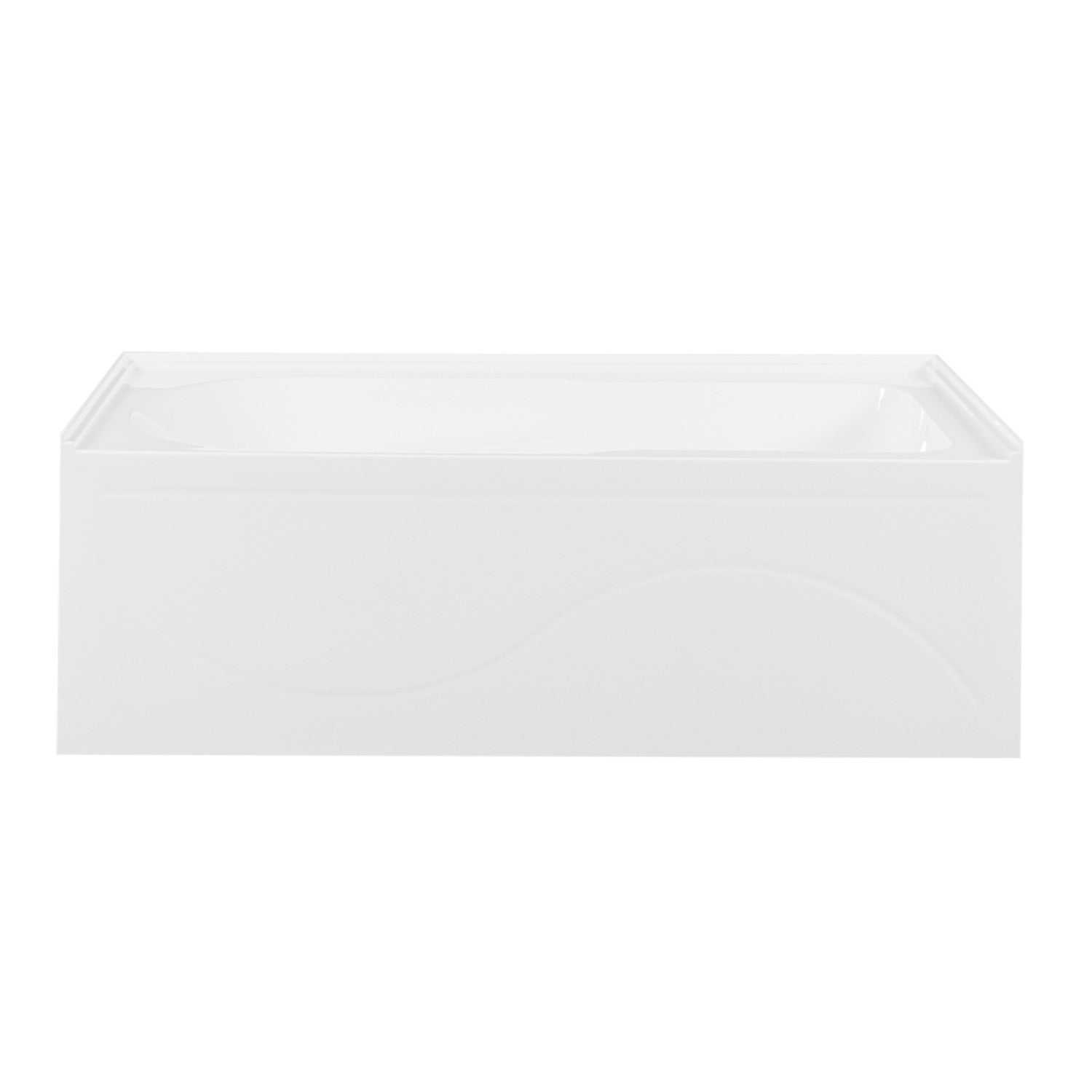 Aqua Eden VTAP603022R 60-Inch Acrylic Rectangular 3-Wall Alcove Bathtub - Anti-Slip Surface, Right-Hand Drain, Glossy White - Perfect for Small Bathrooms, Spa-Like Relaxation & Modern Home Decor