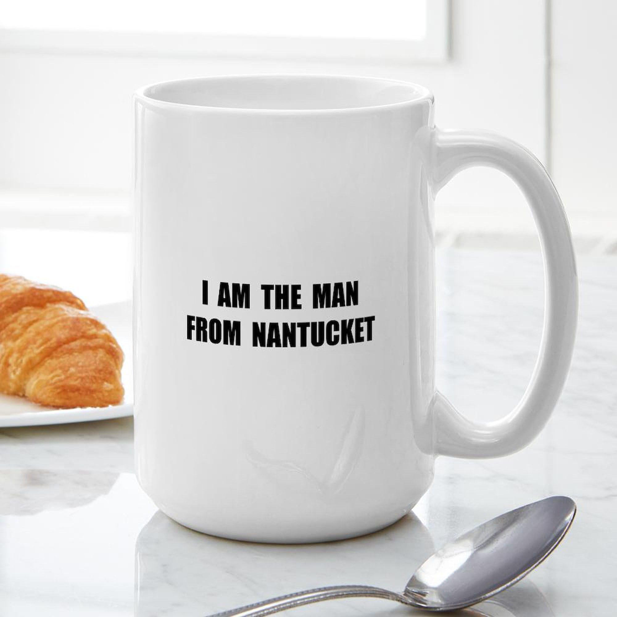 Nantucket Ceramic Coffee Mug 15 oz (444 ml) - Durable & Stylish Coffee Cup for Men - Perfect for Home, Office, or Gifts