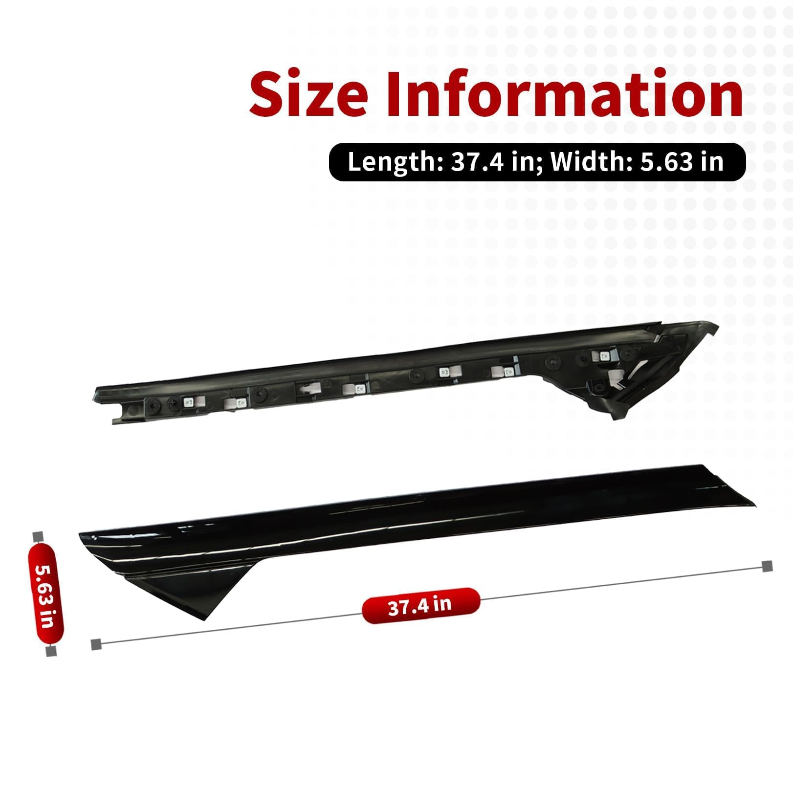 Ford Explorer 2011-2019 Windshield A-Pillar Molding Trim Set - Driver Left & Passenger Right Side - Replaces OEM Part Numbers 926-450, 926-451, BB5Z7803137AA, BB5Z7803145AA, BB5Z7803136AA, BB5Z7803144AA - Perfect for Weather Protection and Enhanced Vehicle Appearance