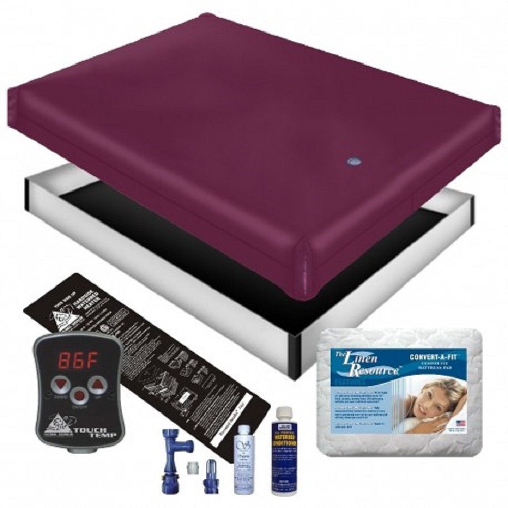 Free Flow Waterbed Mattress Kit with Liner, Digital Heater, Pad, Fill Drain System & Conditioner - Queen Size 60x84 (1FFP2) for Ultimate Comfort and Relaxation in Bedroom or Guest Room