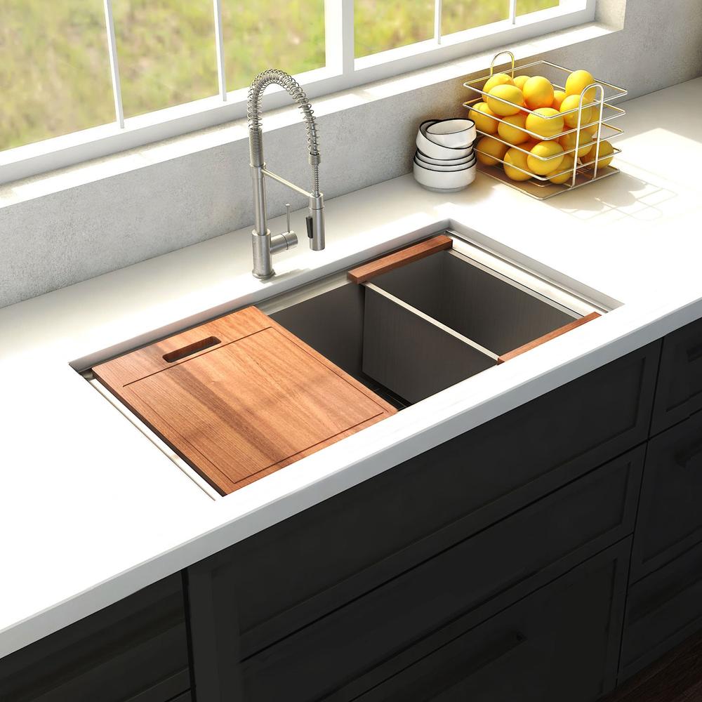 ZLINE Garmisch 30-Inch Undermount Single Bowl Stainless Steel Kitchen Sink with Bottom Grid & Accessories (SLS 30) - Perfect for Modern Kitchens, Remodeling & Chef-Inspired Cooking Spaces