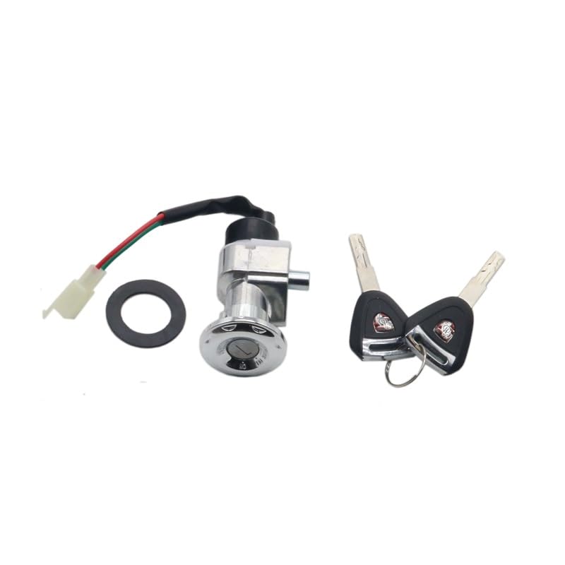 Motorcycle Ignition Key & Switch - Universal Electric Bike Scooter E-Bike Lock with 2 Keys - Waterproof Durable for Harley Honda Yamaha (Perfect for Daily Commuting & Off-Road Adventures)