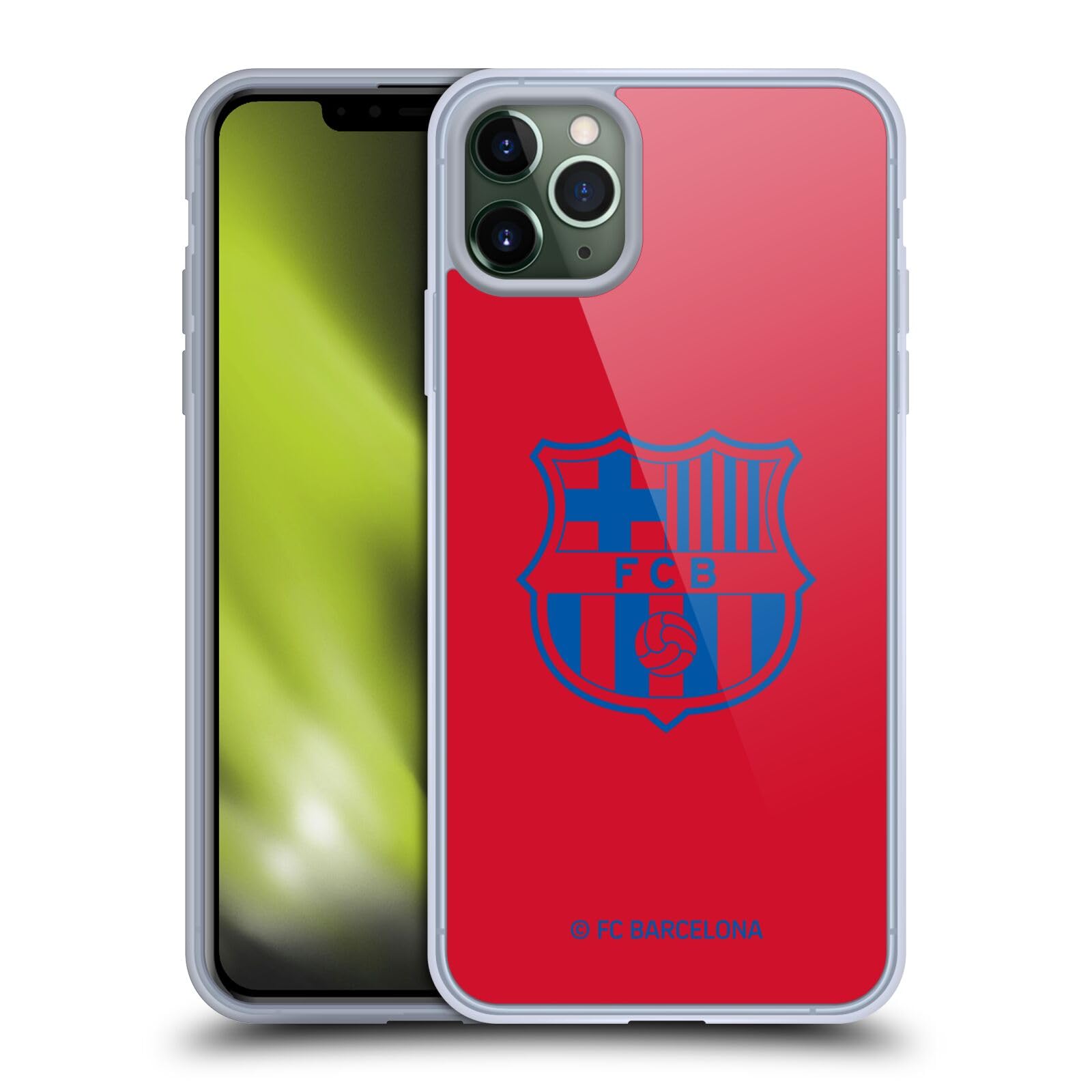 Official FC Barcelona Red Crest Soft Gel Case for Apple iPhone 11 Pro Max - Durable Protection with Team Spirit, Perfect for Soccer Fans & Match Days