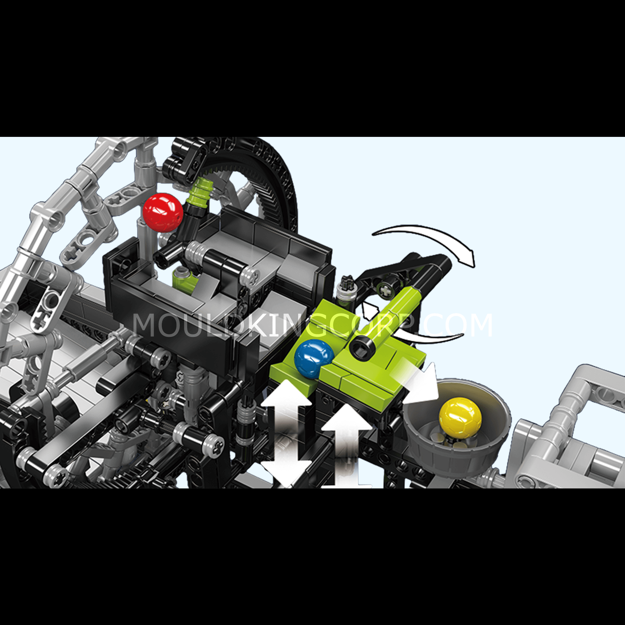 Mould King 26011 GBC Rimo Buckets Building Set - 2,026 Piece Construction Toy for Kids & Adults | Creative STEM Educational Building Blocks for Home, School & Office Play