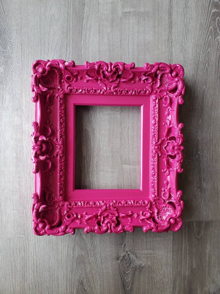 8x10 Pink Baroque Ornate Wall Picture Frames - Elegant Photo Frames for Girls, Art Display & Canvas Painting - Perfect for Bedroom, Nursery & Home Decor