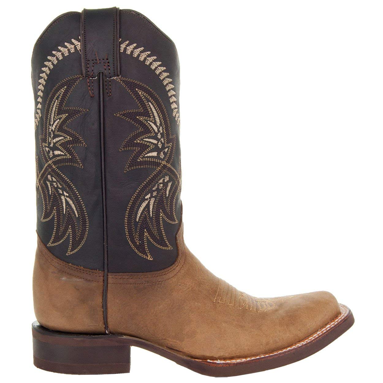 **Soto Boots Men's Square Toe Cowboy Boots - Genuine Leather Western Boots for Men (H4002) - Perfect for Rodeo, Country Dancing & Casual Wear**