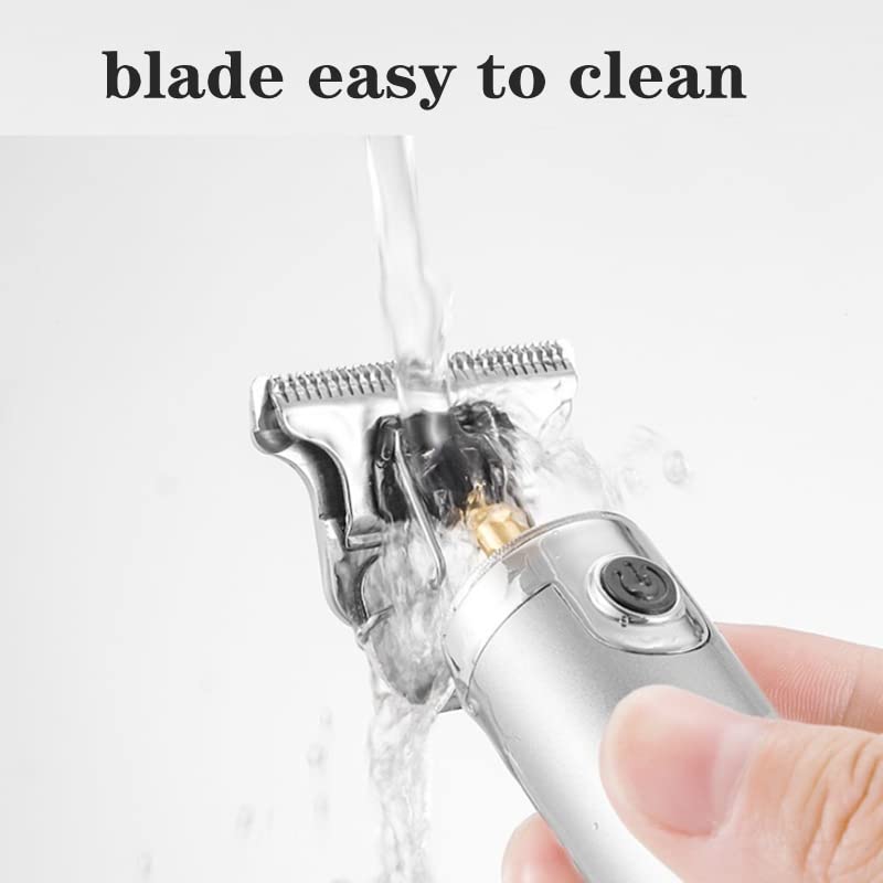 Professional Cordless Hair Clipper & Beard Trimmer for Men - Rechargeable Silver Grooming Kit for Home & Barber Use | Perfect for DIY Haircuts, Beard Shaping & Personal Grooming