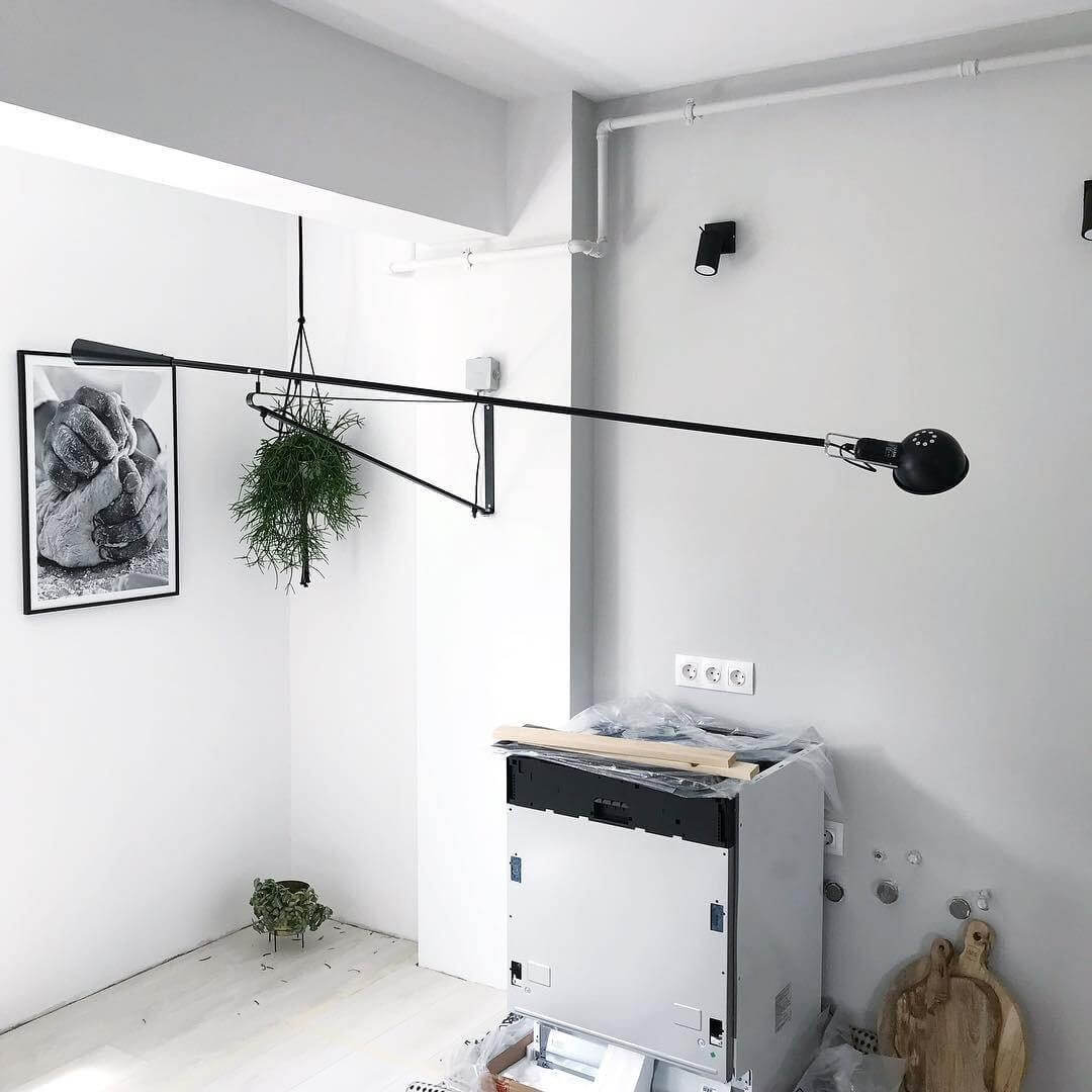 Plug-in Wall Sconce with Long Arm - Modern Adjustable Reading Light for Bedroom, Living Room & Office - Energy Efficient LED Wall Lamp for Home Decor
