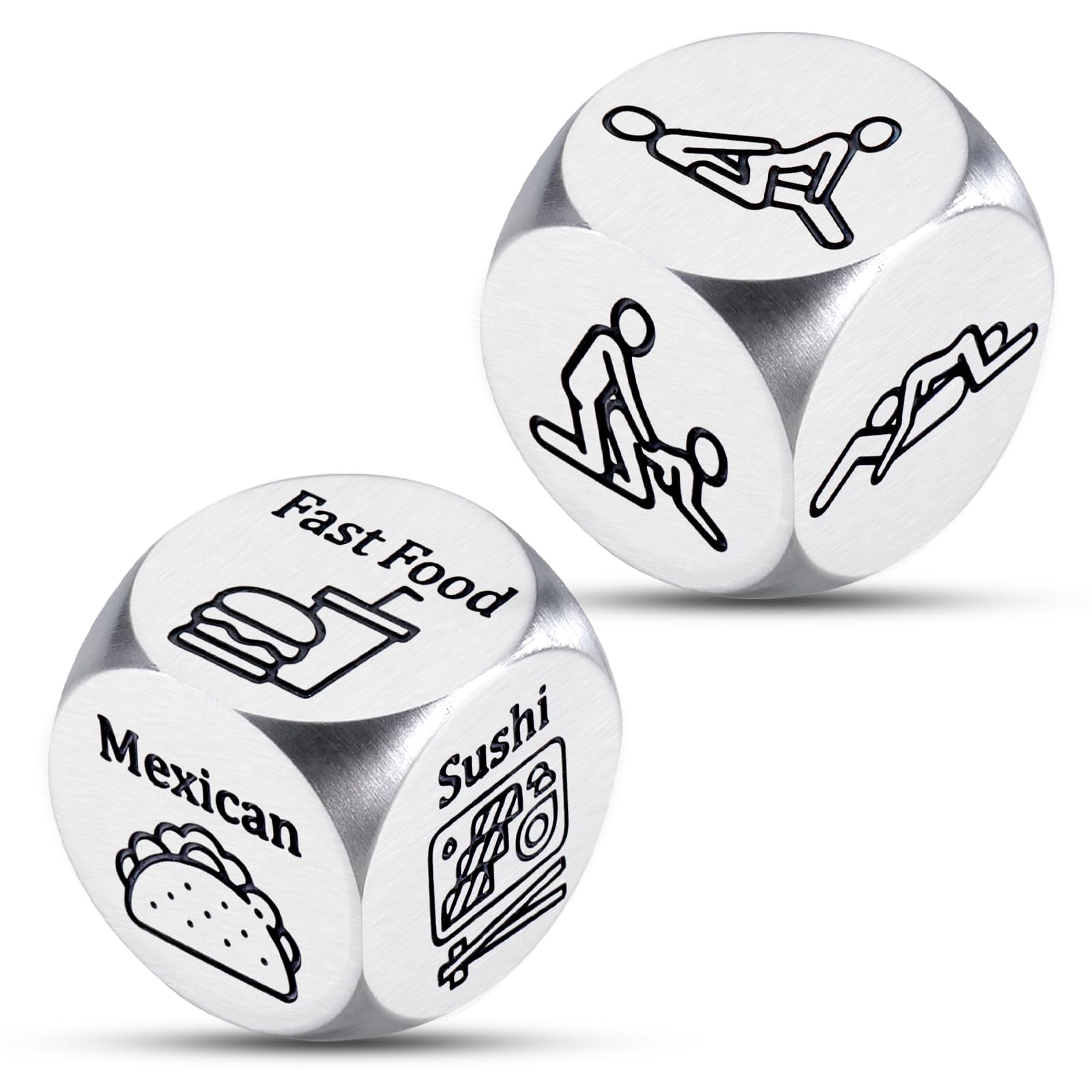 6th Anniversary Iron Dice Gift Set - Funny Couples Decision Making Dice for Date Night, Boyfriend, Girlfriend, Bridal Shower & Honeymoon | Unique Wedding Gift for Husband or Wife | Perfect for Romantic Evenings & Game Nights