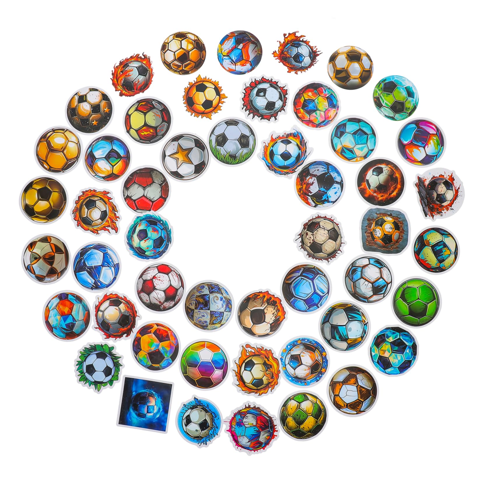 FOYTOKI 250 Pcs Football Stickers - Premium Soccer Ball Decals for Scrapbooking, DIY Crafts, Water Bottles & Laptop Decoration - Fun Sports Themed Stickers for Kids & Fans