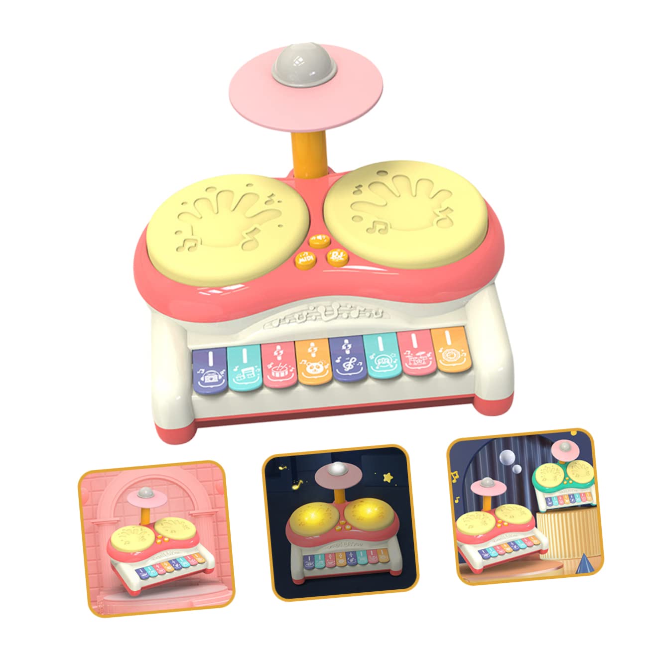 WESIEVYA Kids Drum Set - Musical Toy Drum for Toddlers & Children, Portable Mini Drum with Piano Features - Perfect for Birthday Gifts, Early Learning & Indoor Playtime