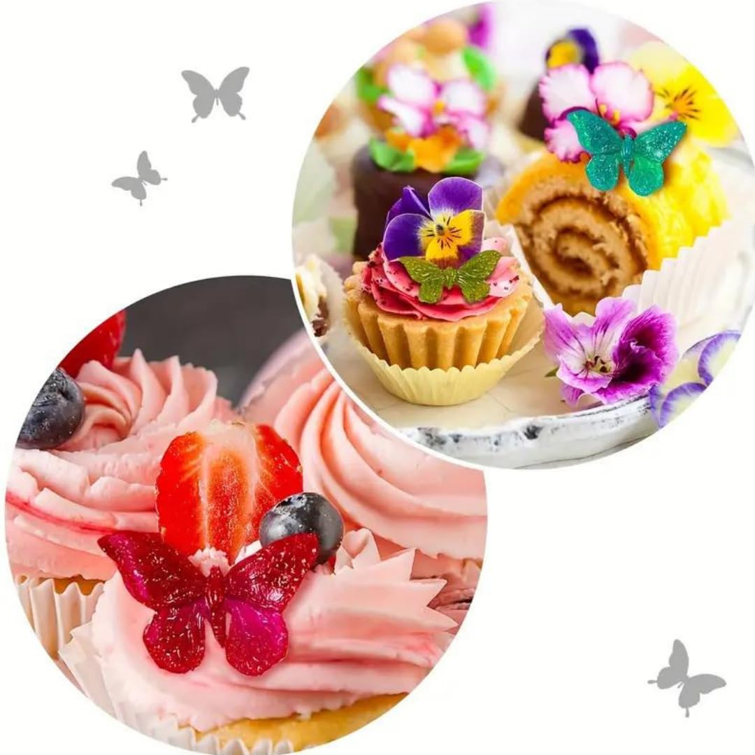 Skytail Butterfly Silicone Mold for Fondant, Chocolate, Candy, Cake Decorating, Jelly, Gummy, Cupcake Topper, Ice Cube, Sugarpaste, Polymer Clay, Resin Art & Jewelry - Perfect for Baking, DIY Crafts & Kitchen Decor