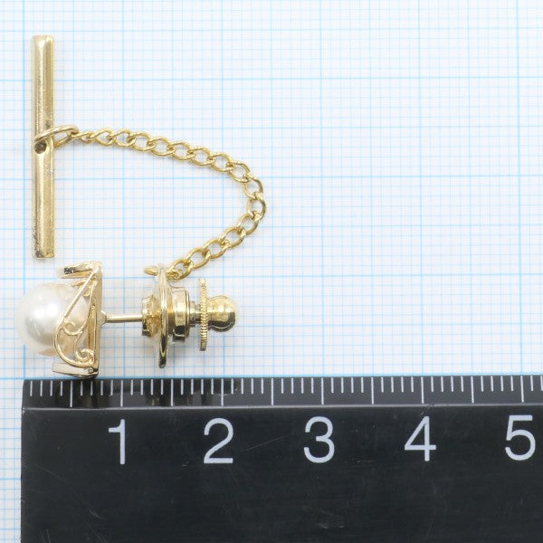 18K Yellow Gold Pearl Pin Brooch - Elegant Alloy Brooch for Women, Vintage Pearl Jewelry for Dresses, Weddings & Special Occasions