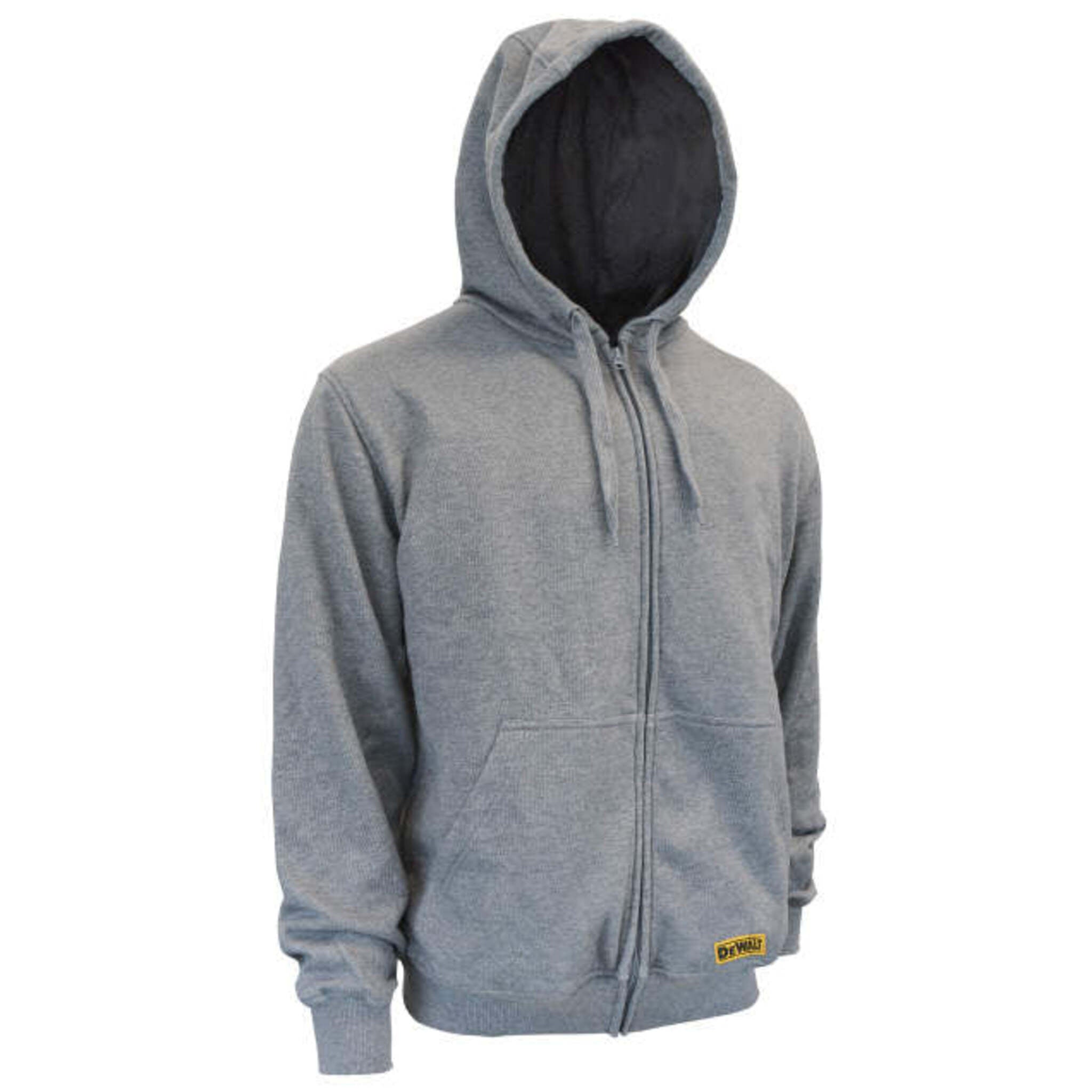 DEWALT® Men's Heated French Terry Cotton Hoodie - 3-Zone Heating, Windproof, Thermal Lined with Multiple Pockets (Sizes S-3XL) | Winter Workwear for Construction & Outdoor Activities