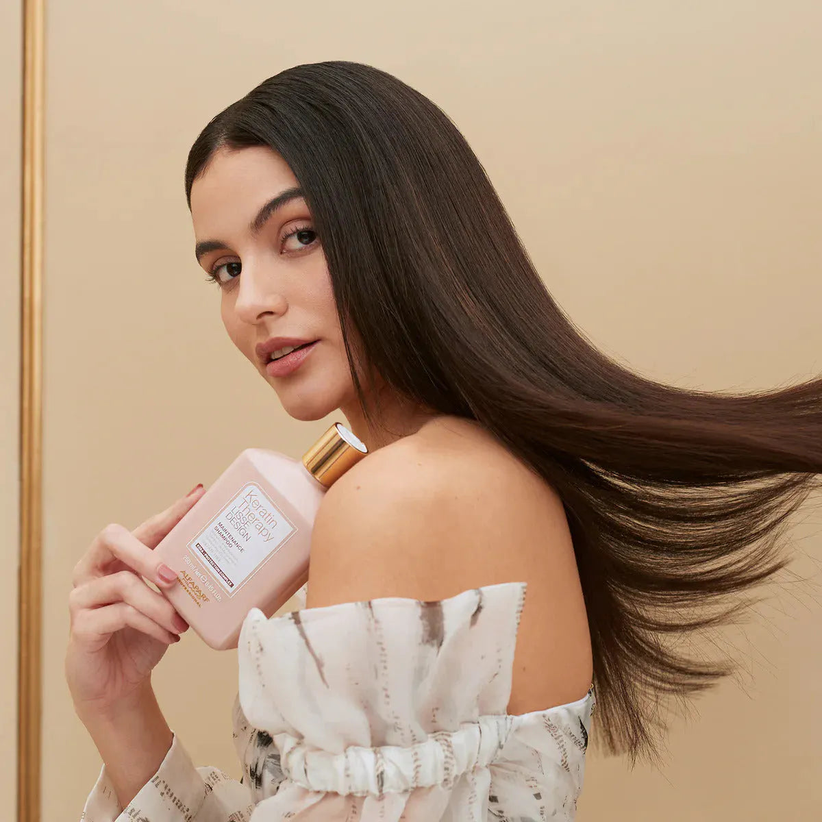 Alfaparf Milano Keratin Therapy Lisse Design Maintenance Shampoo & Conditioner Set 250ml - Smoothing & Repairing Hair Care Duo for Frizz Control & Shine - Perfect for Damaged, Dry, or Curly Hair at Home Salon Use