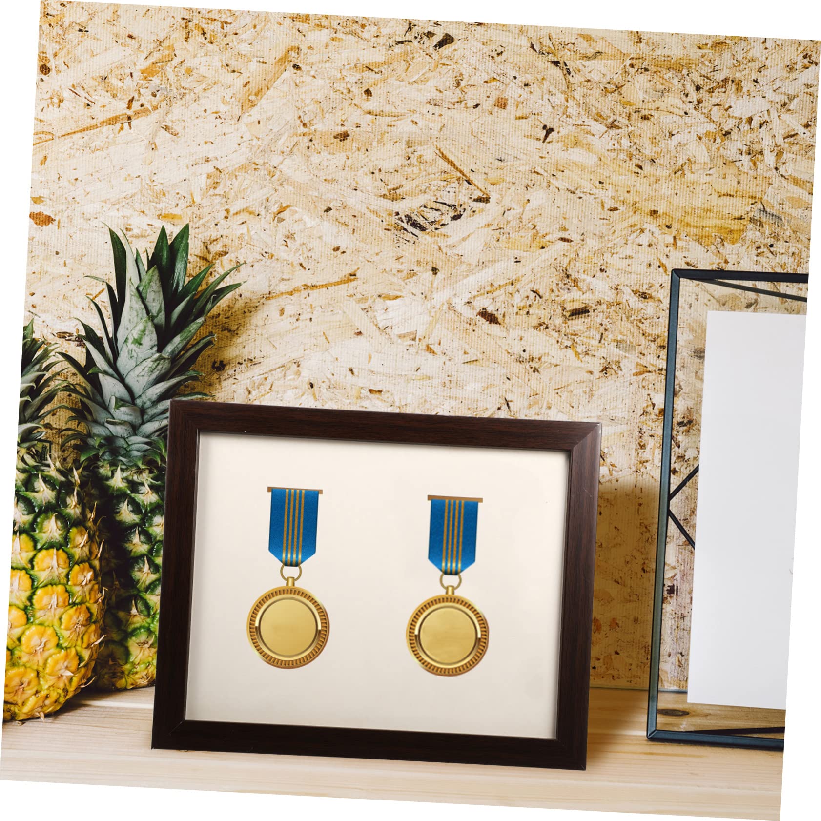 Mipcase 4-Piece Wooden Medal Display Frame Set - Family Photo Frame, Portrait Picture Holder, Award Pin Display for Home & Office Decor - Perfect for Showcasing Achievements, Memories, and Collectibles