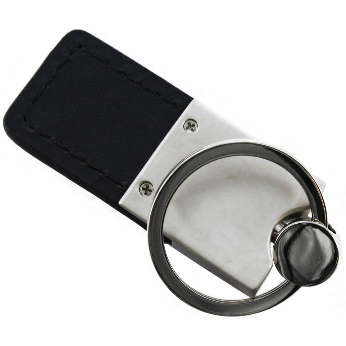 Au-TOMOTIVE GOLD Duo Rectangular Leather Keychain for Jeep Wrangler & Gladiator - Premium Car Accessories for Jeep Enthusiasts (Perfect for Gifting & Everyday Use)
