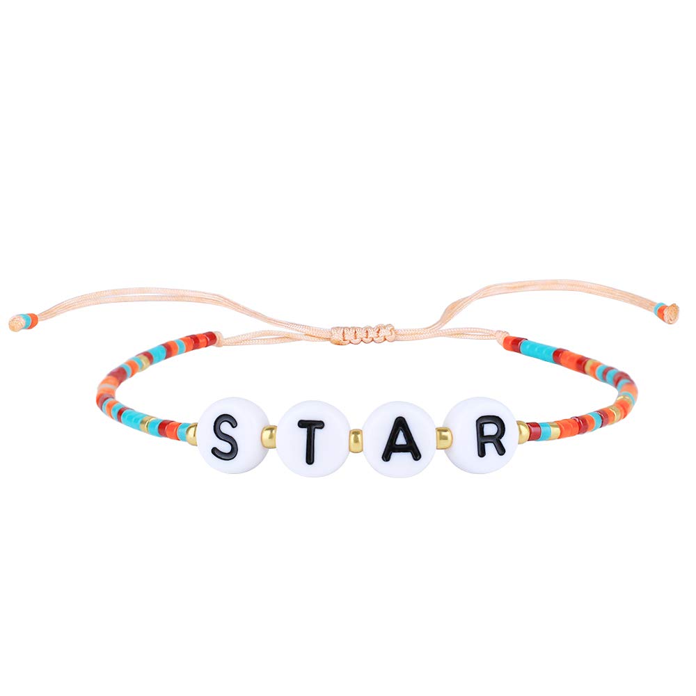 KELITCH Letter Beaded Bracelet - Bohemian Friendship Bracelet with Charms for Women | Perfect for Gifts, Parties & Everyday Wear