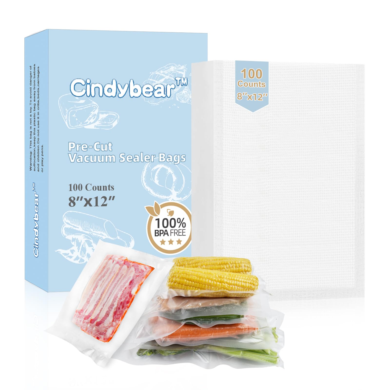100pcs Vacuum Sealer Bags 8