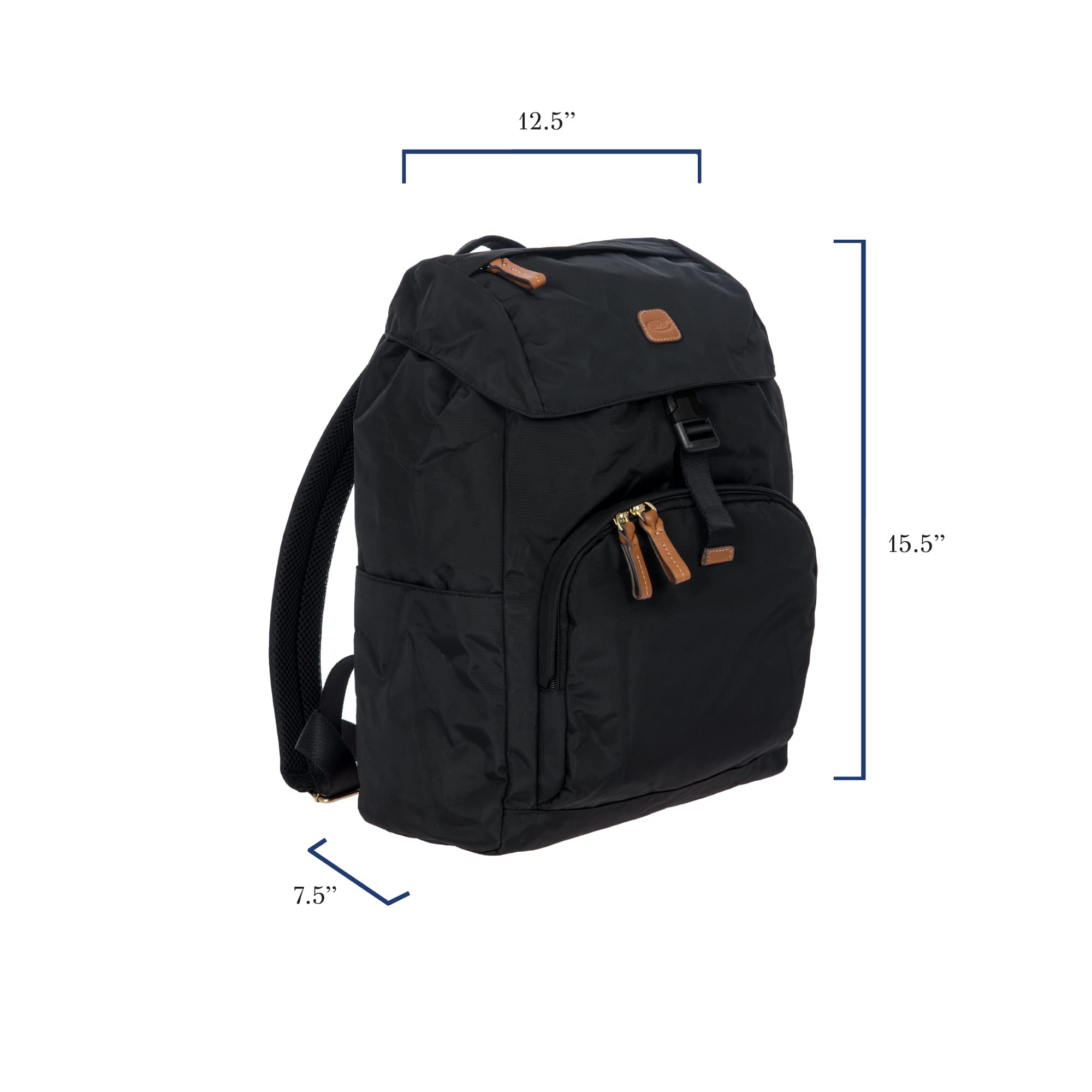 Bric's X-Travel 15 Inch Excursion Backpack - Stylish Unisex Travel Backpack for Women & Men - Durable Black Laptop Backpack - Perfect for Business Trips, Commuting & College