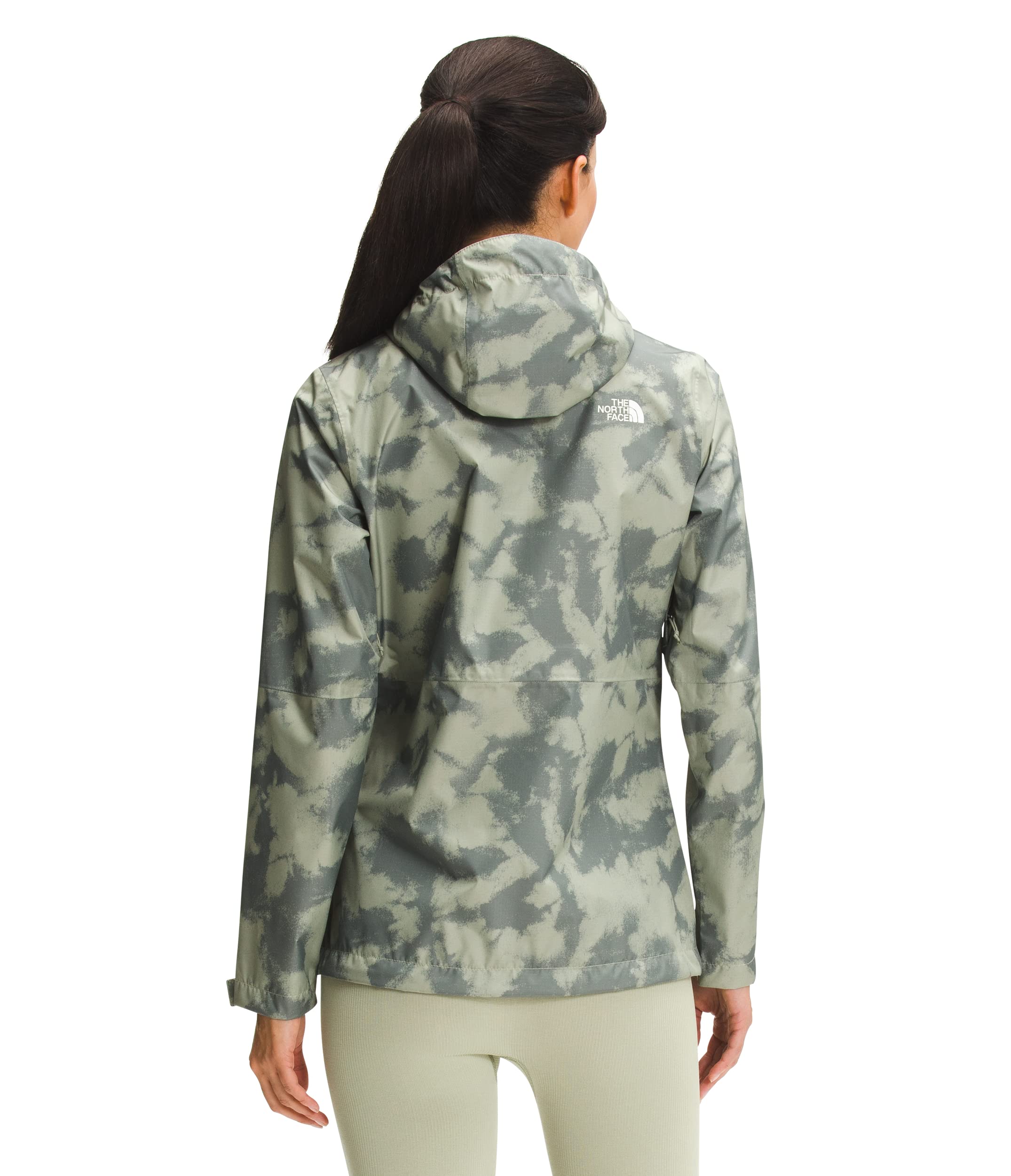 The North Face Women's Alta Vista Printed Waterproof Jacket - Retro Tea Green Dye, Medium | Outdoor Hiking & Travel Windbreaker for Women